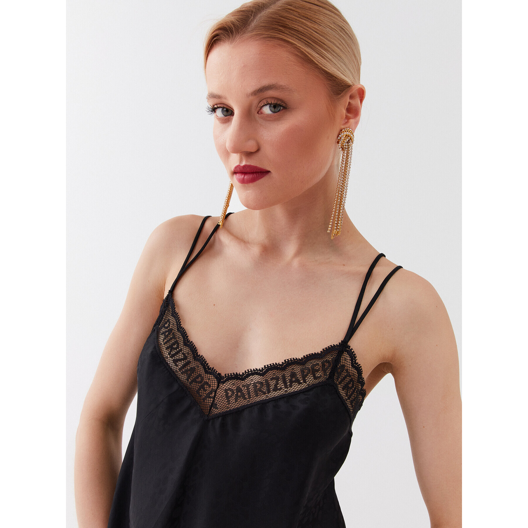 Patrizia Pepe Top 2C1455/A260-K103 Negru Regular Fit - Pled.ro