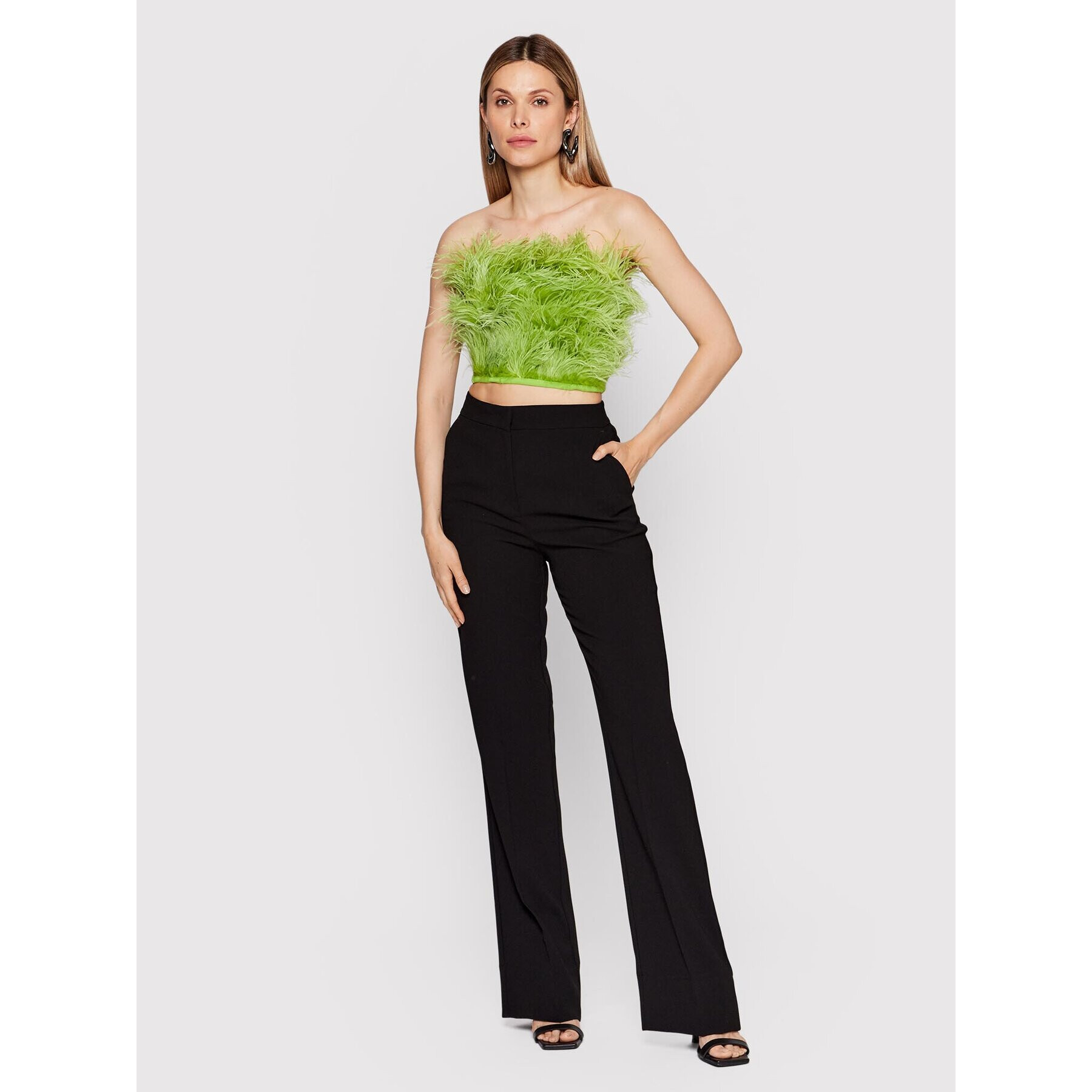 Patrizia Pepe Top 8C0544/A102-G532 Verde Slim Fit - Pled.ro