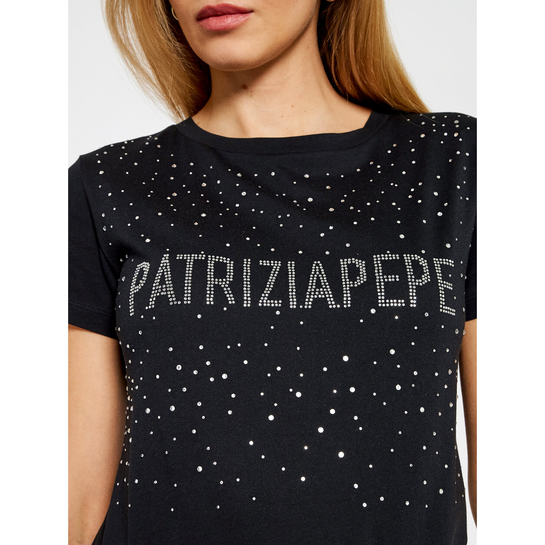 Patrizia Pepe Tricou 8M1190/A4V5-K103 Negru Regular Fit - Pled.ro