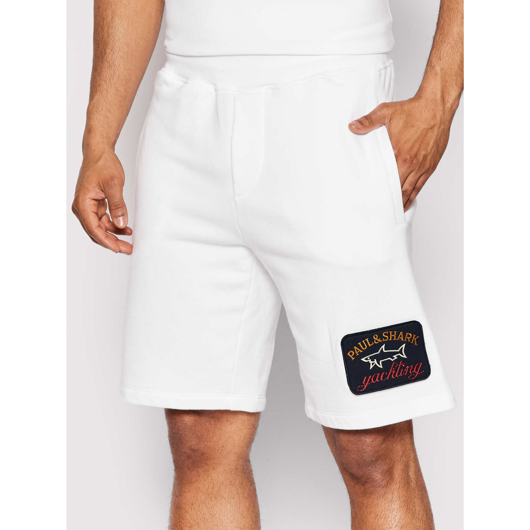 Paul&Shark Pantaloni scurți sport 22411928 Alb Oversize - Pled.ro