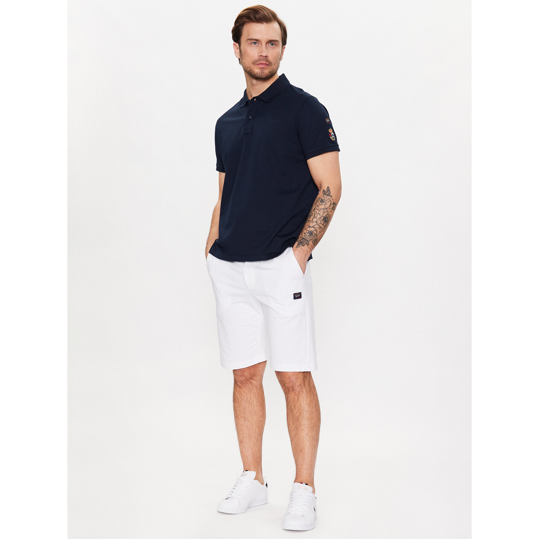 Paul&Shark Pantaloni scurți sport 23411958 Alb Regular Fit - Pled.ro