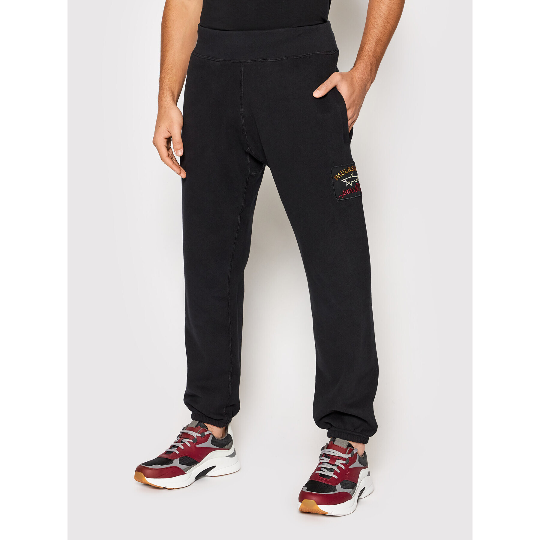 Paul&Shark Pantaloni trening 11311991 Negru Regular Fit - Pled.ro