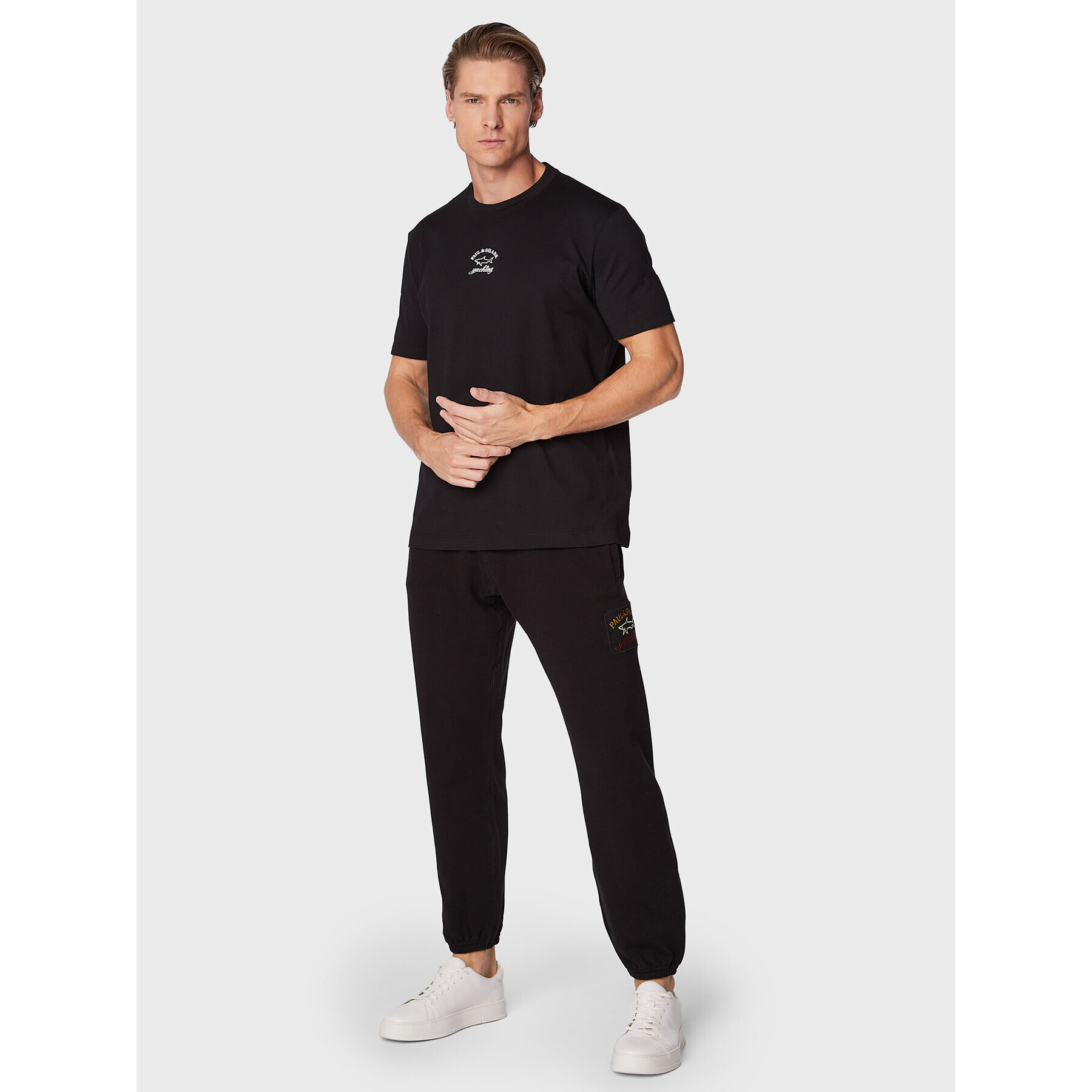 Paul&Shark Pantaloni trening 12311941 Negru Regular Fit - Pled.ro