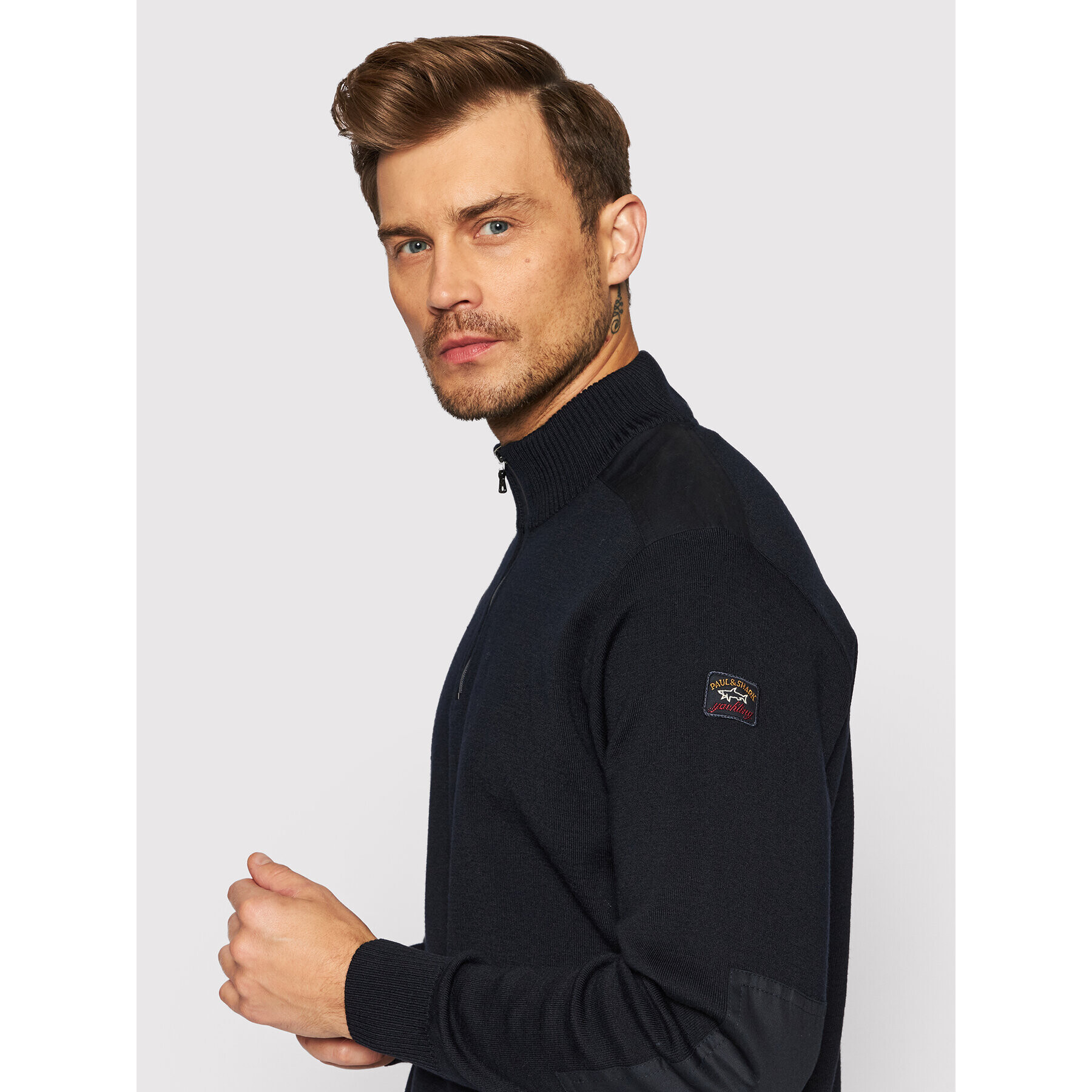 Paul&Shark Pulover C0P1028 Bleumarin Regular Fit - Pled.ro