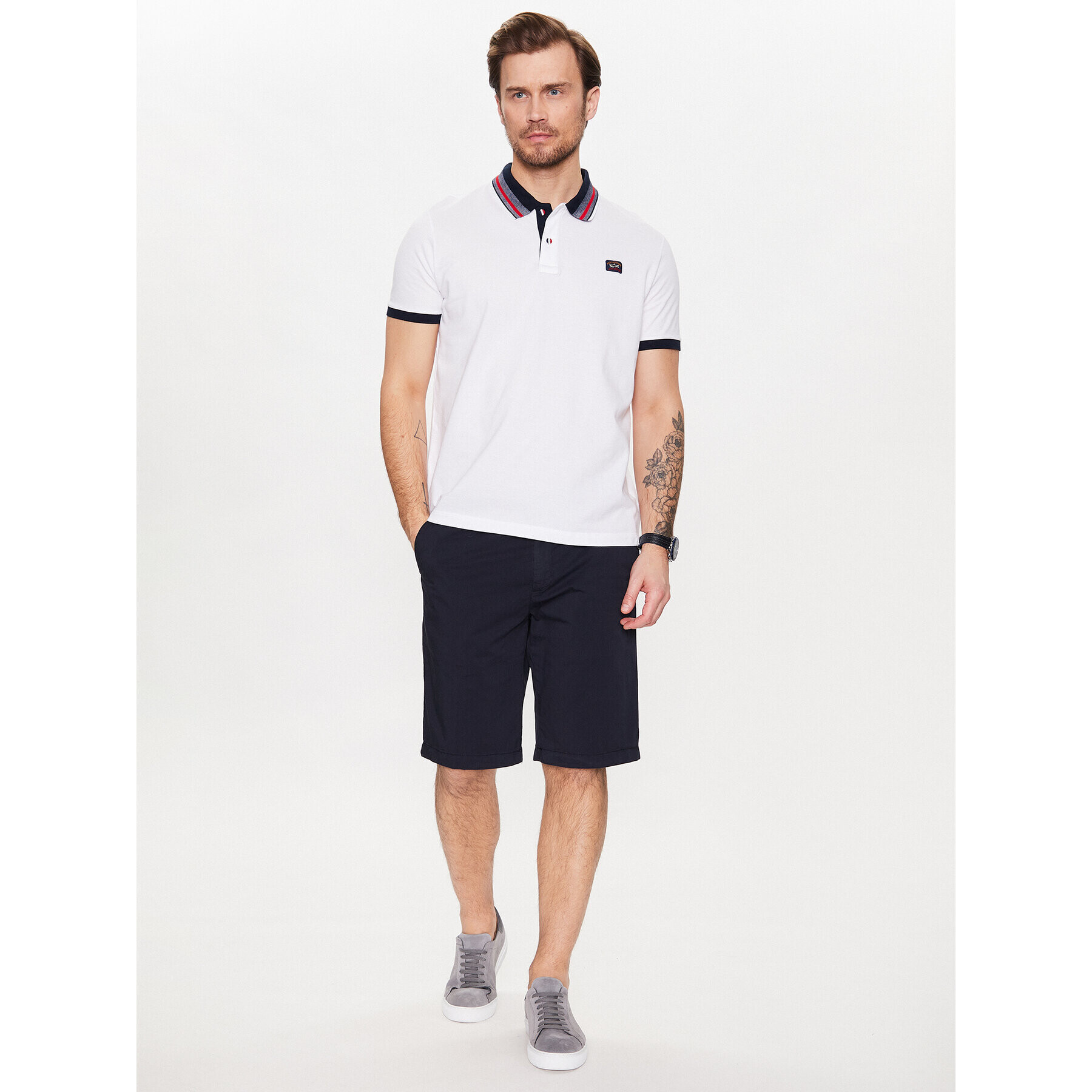 Paul&Shark Tricou polo 23411333 Alb Regular Fit - Pled.ro