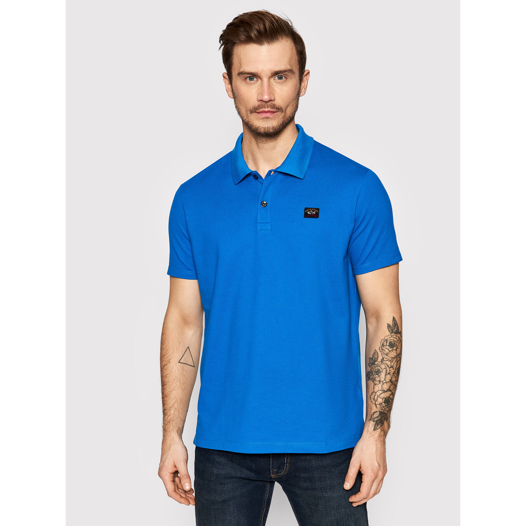 Paul&Shark Tricou polo C0P1000 Albastru Regular Fit - Pled.ro