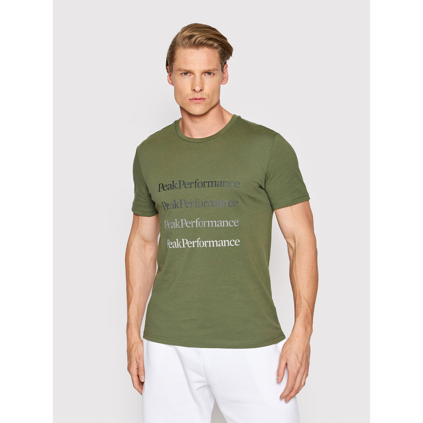 Peak Performance Tricou Ground G77284140 Verde Regular Fit - Pled.ro