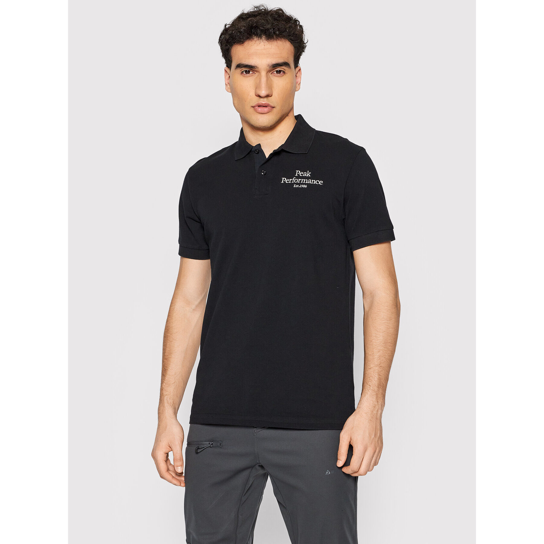 Peak Performance Tricou polo Original G77273070 Negru Regular Fit - Pled.ro