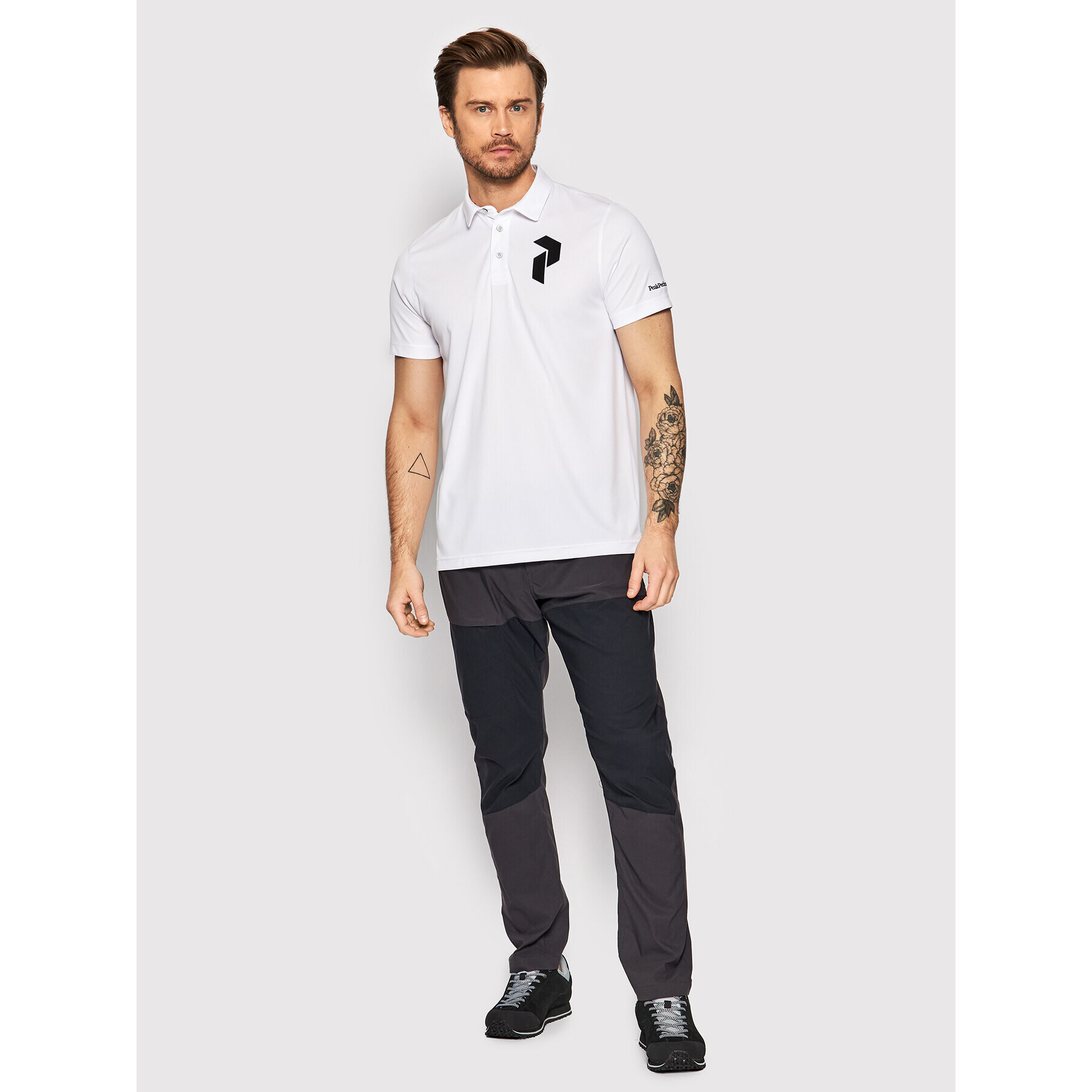 Peak Performance Tricou polo Panmore G77184010 Alb Regular Fit - Pled.ro