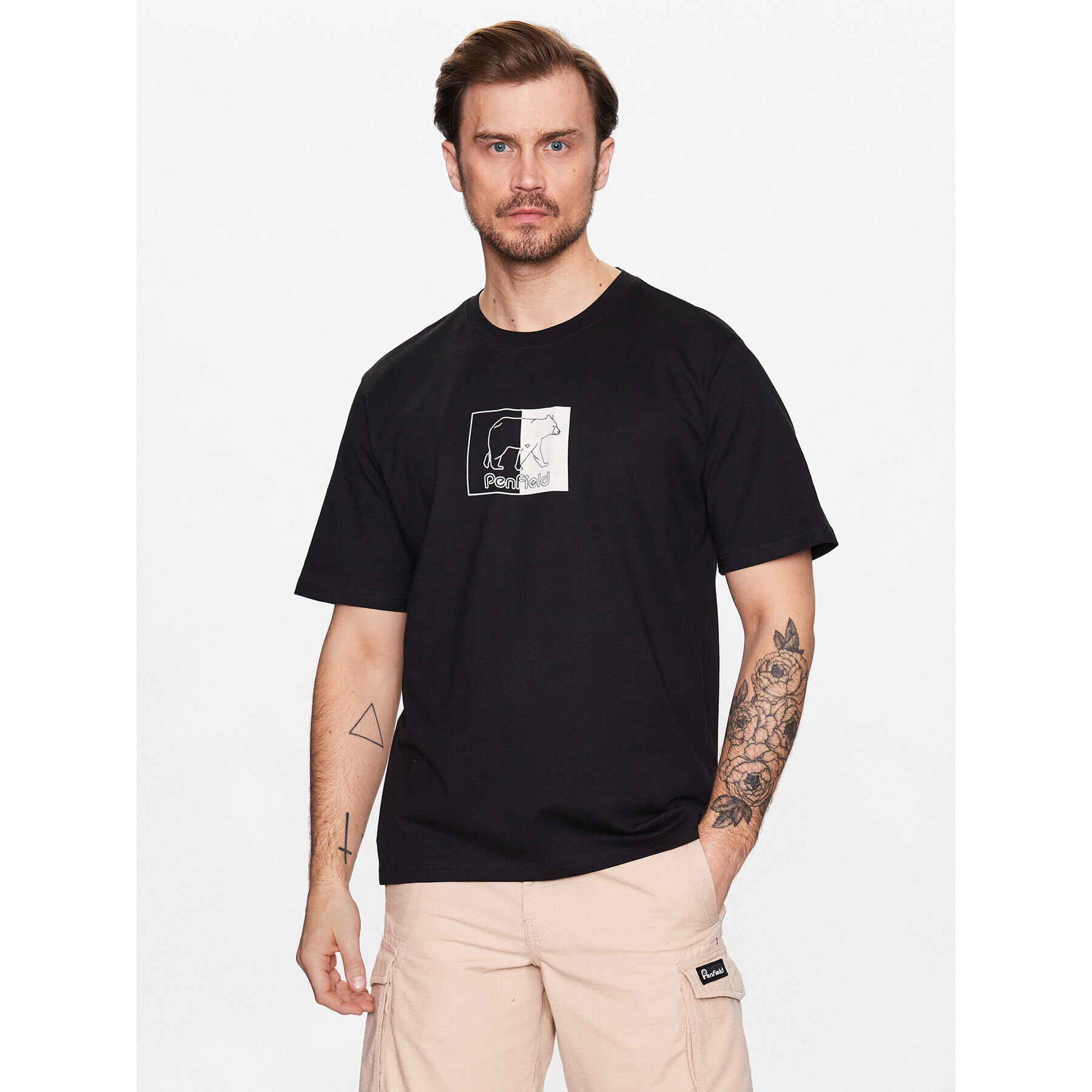 Penfield Tricou PFD0333 Negru Relaxed Fit - Pled.ro