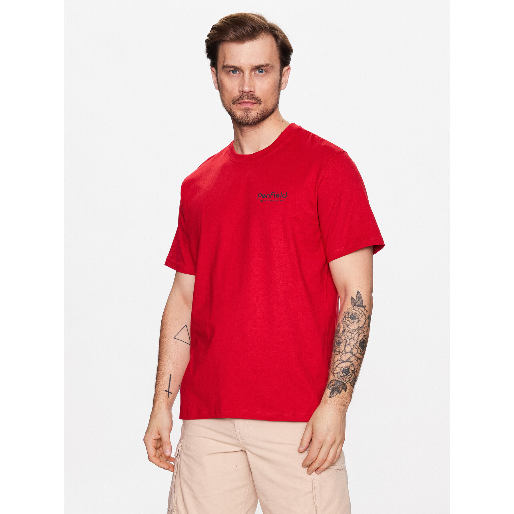 Penfield Tricou PFD0349 Roșu Regular Fit - Pled.ro