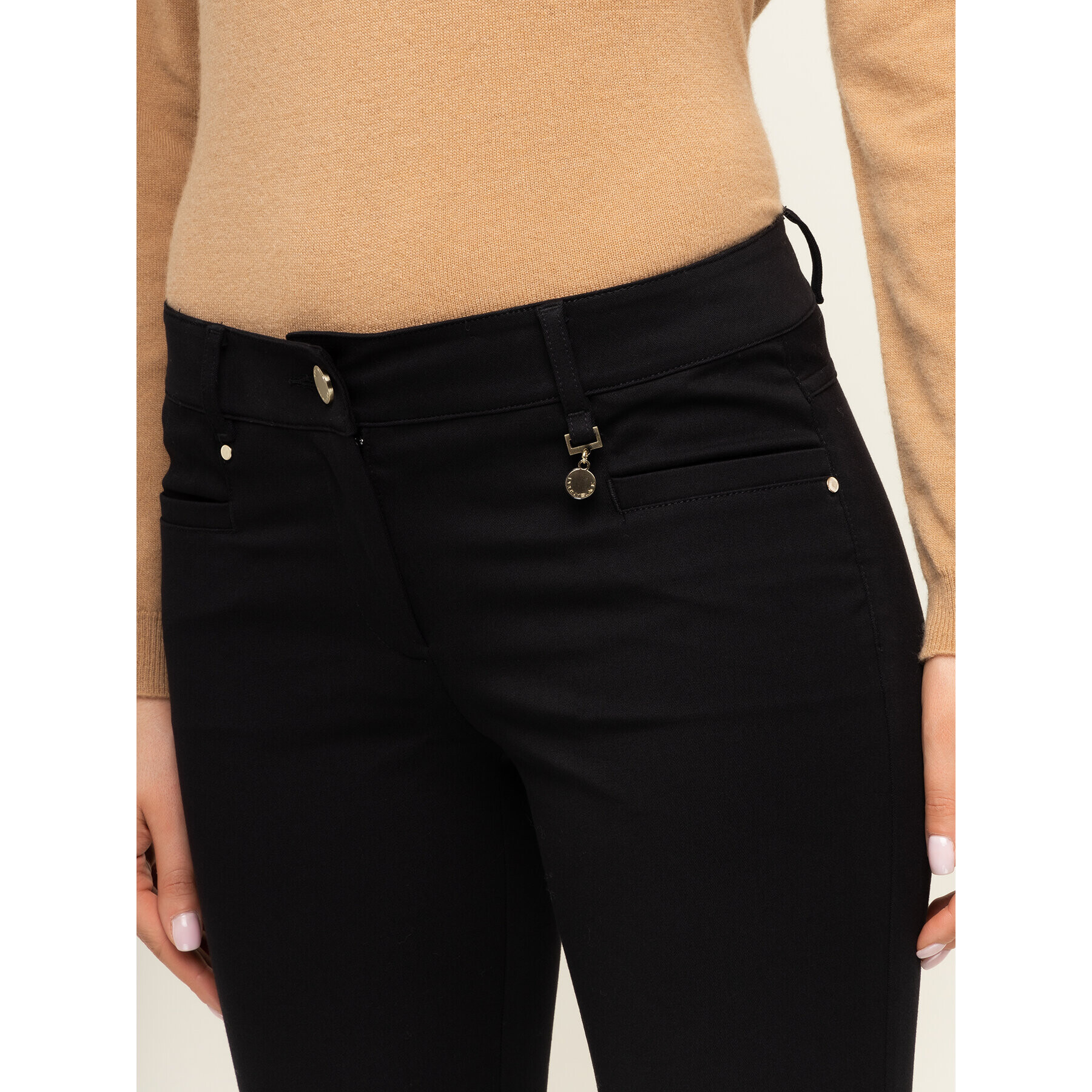 Pennyblack Pantaloni din material Lancetta 21345019 Negru Regular Fit - Pled.ro