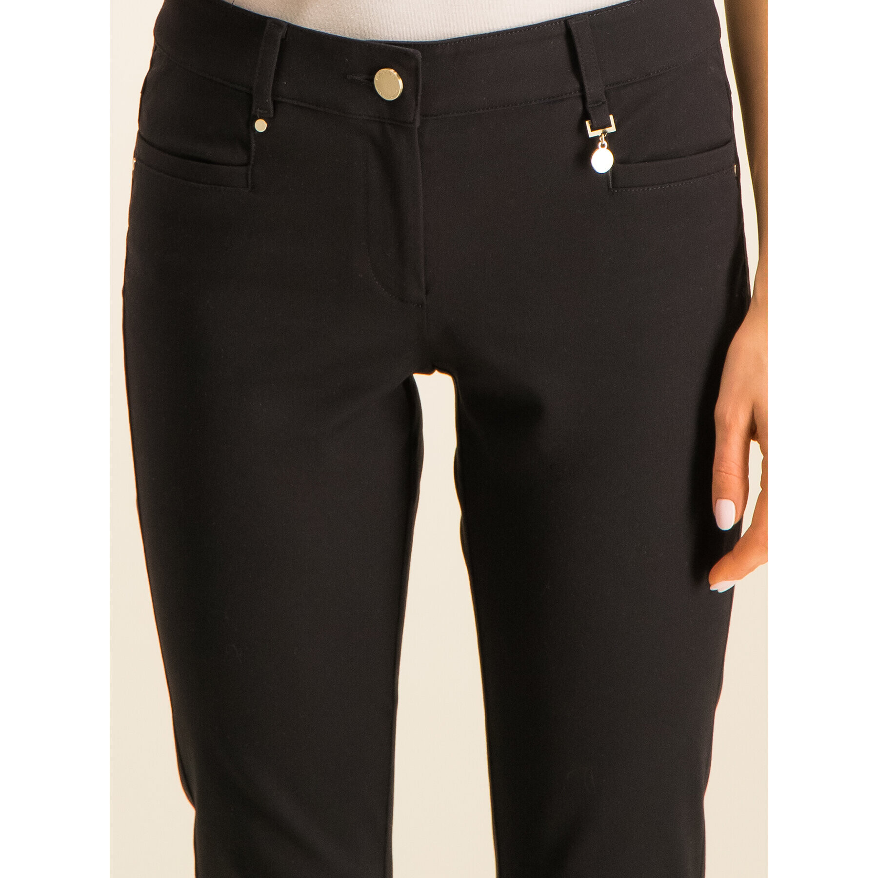 Pennyblack Pantaloni din material Lancetta 21345019 Negru Regular Fit - Pled.ro