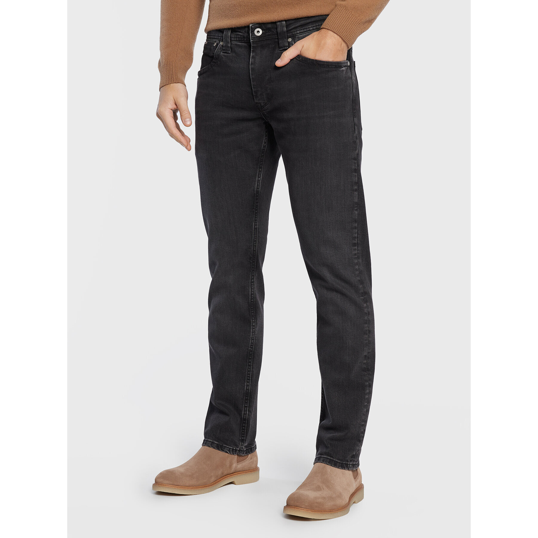 Pepe Jeans Blugi Cash PM206318 Negru Regular Fit - Pled.ro