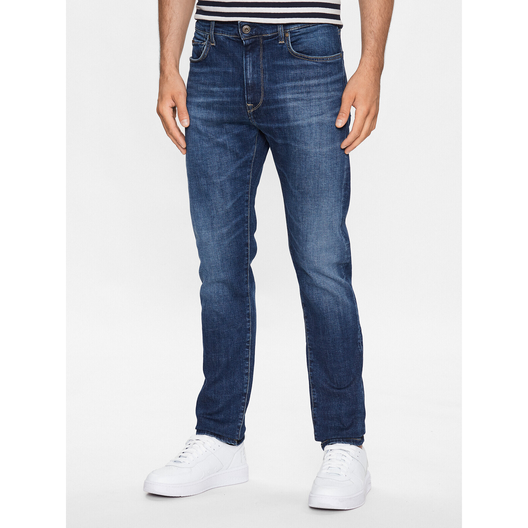 Pepe Jeans Blugi Crane PM206522 Albastru Taper Fit - Pled.ro