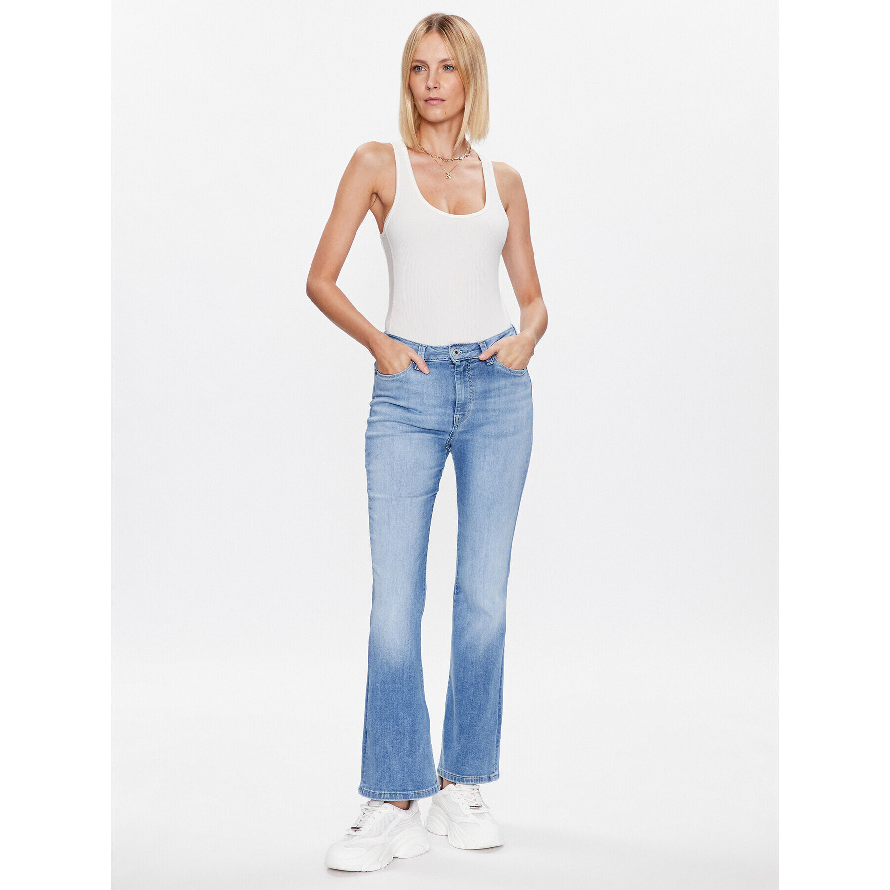 Pepe Jeans Blugi Dion Flare PL204156MI1 Albastru Flare Fit - Pled.ro