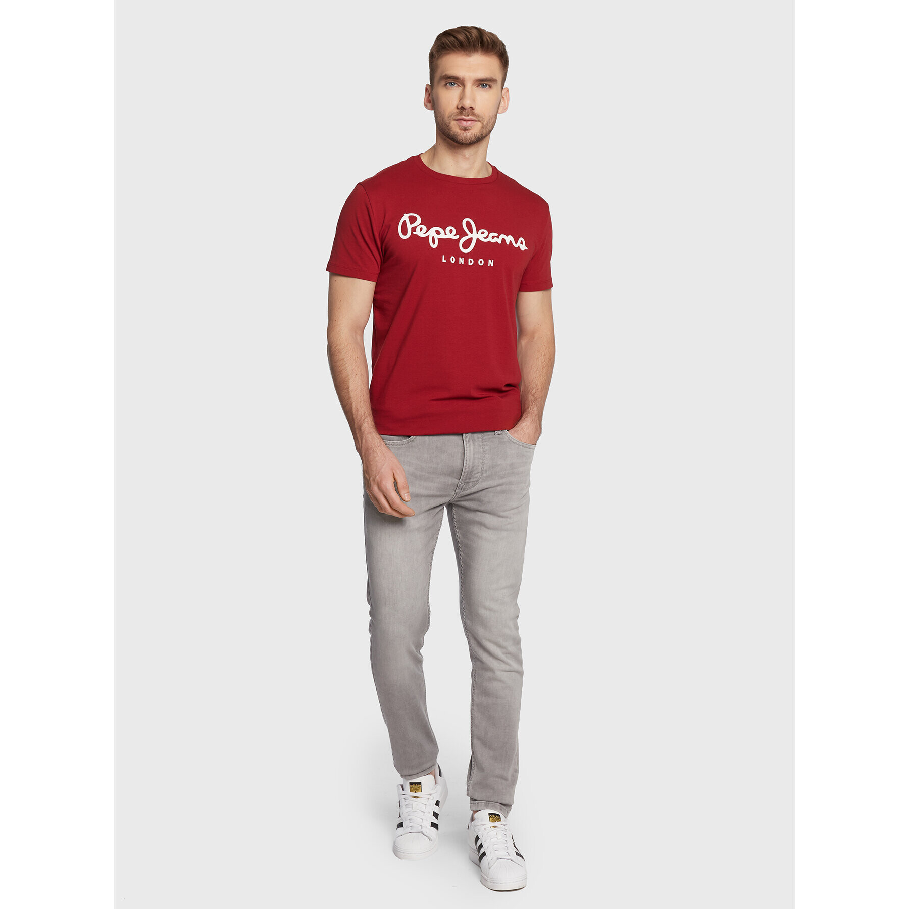 Pepe Jeans Blugi Finsbury PM206321 Gri Skinny Fit - Pled.ro