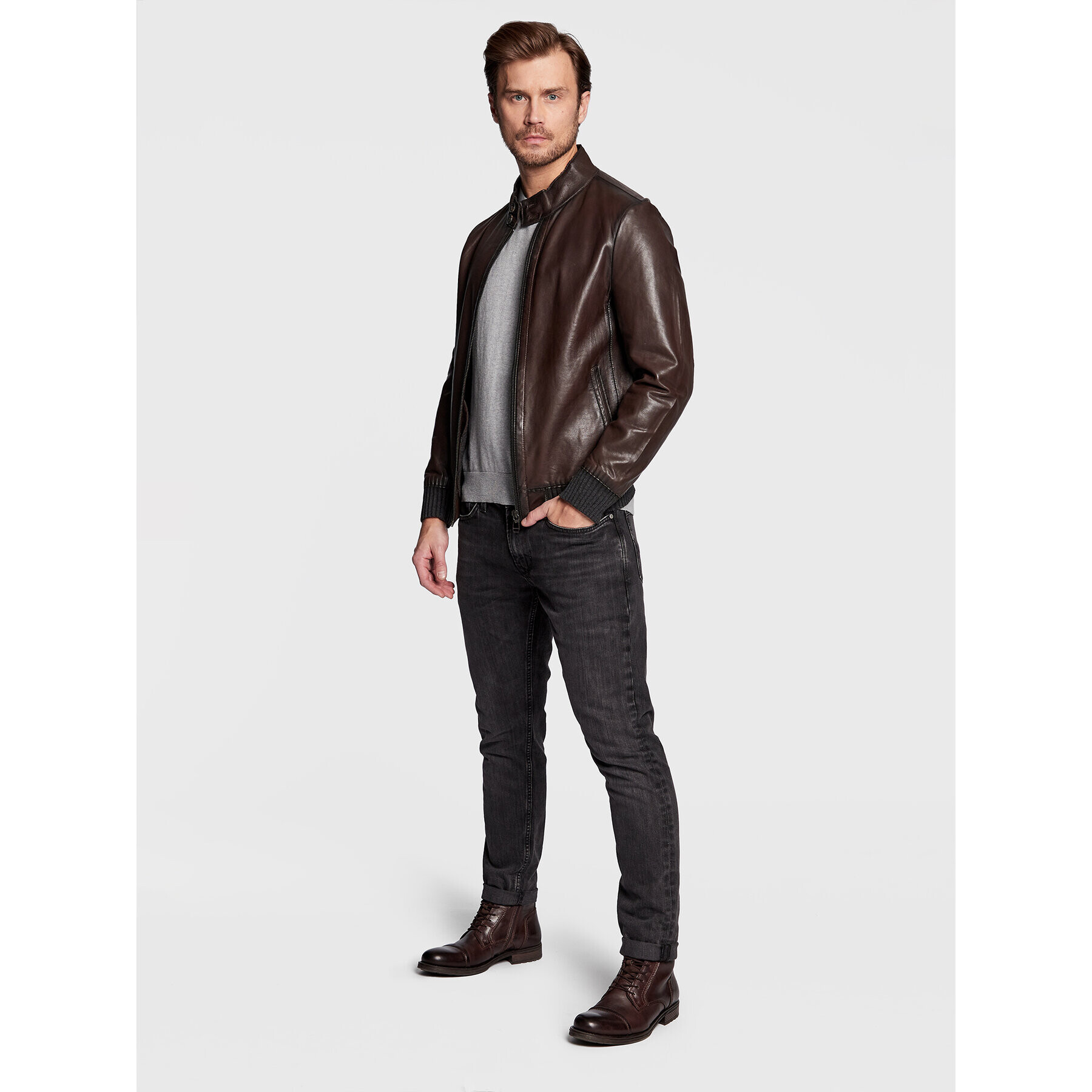 Pepe Jeans Blugi Finsbury PM206321 Gri Skinny Fit - Pled.ro