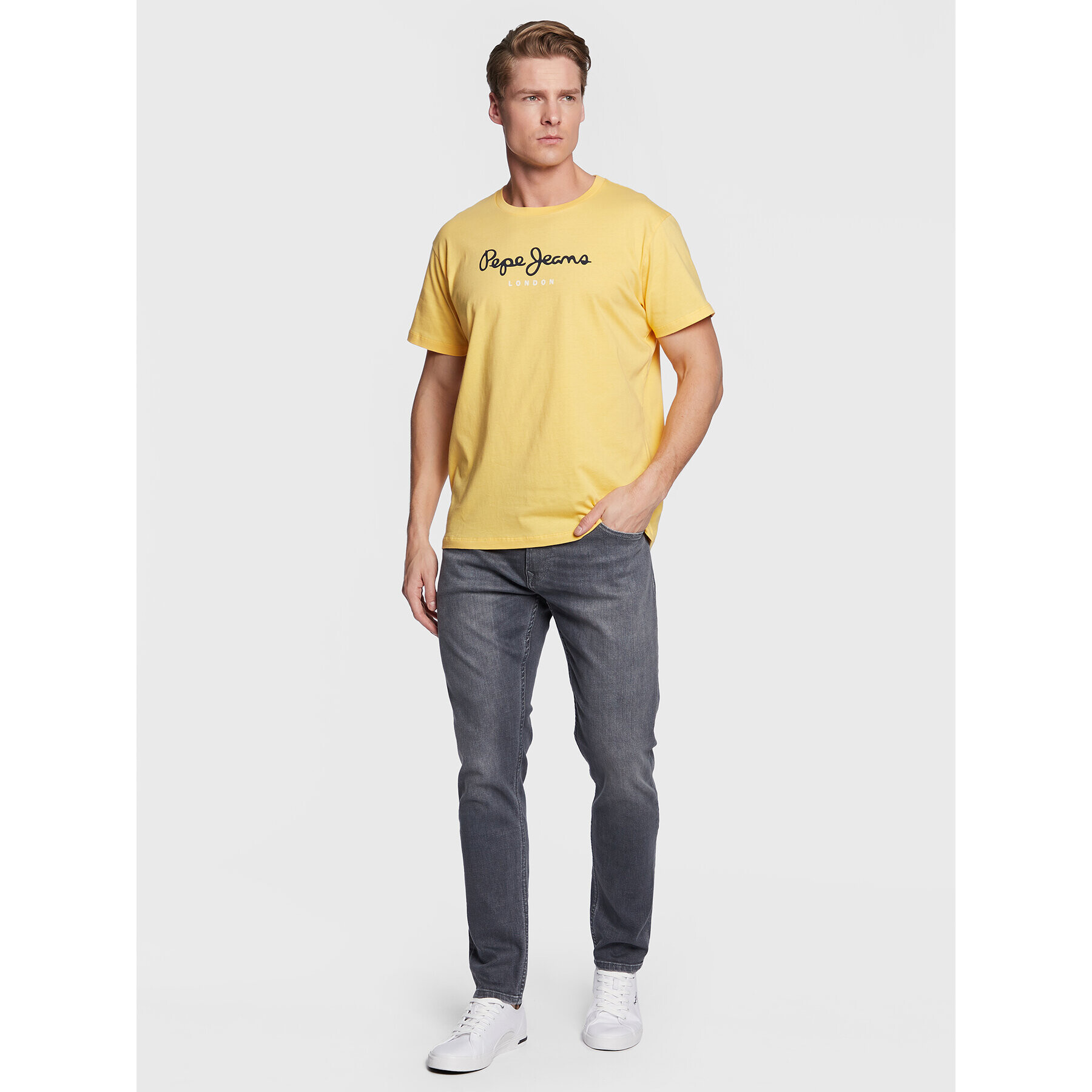 Pepe Jeans Blugi Finsbury PM206321 Gri Skinny Fit - Pled.ro