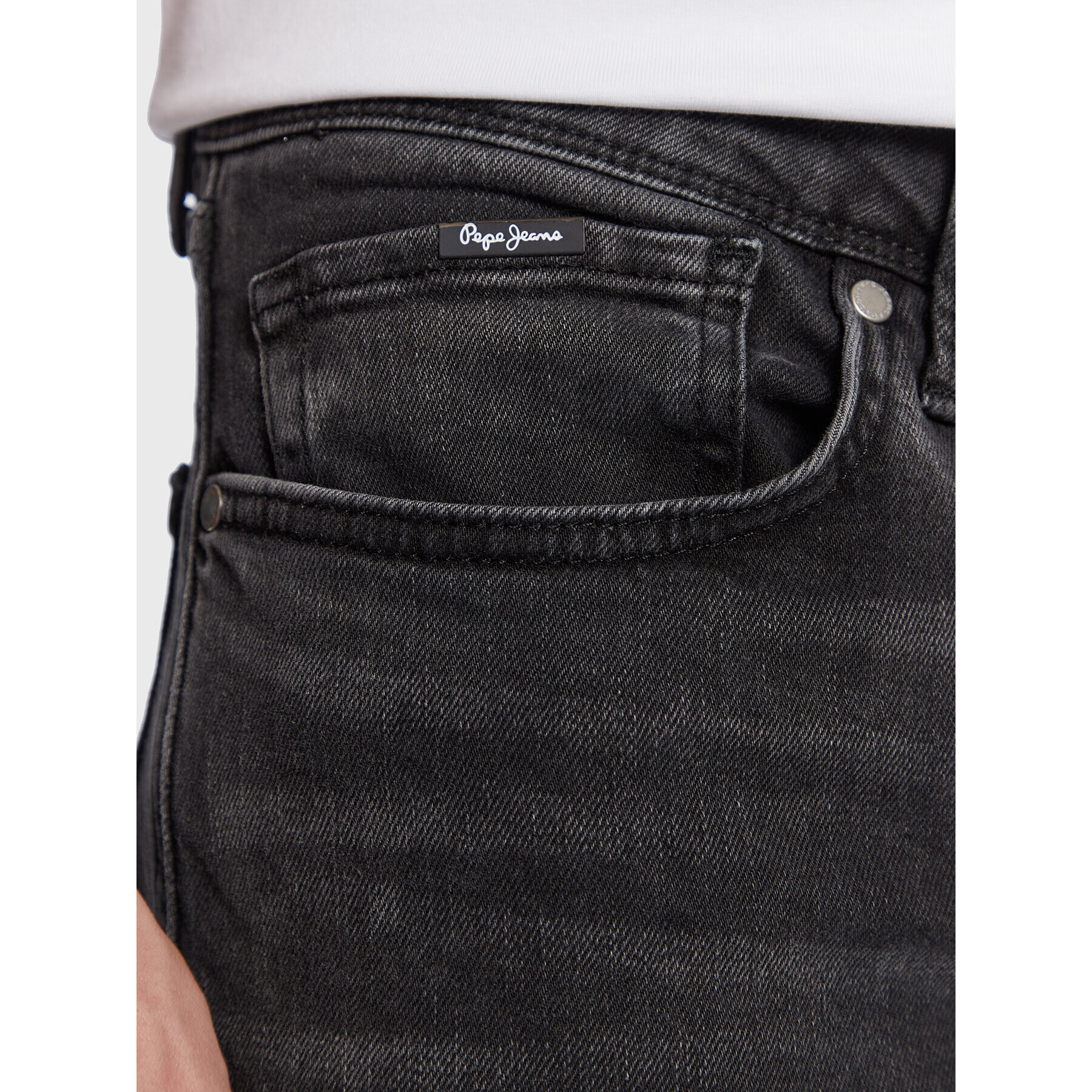 Pepe Jeans Blugi Finsbury PM206321 Negru Skinny Fit - Pled.ro