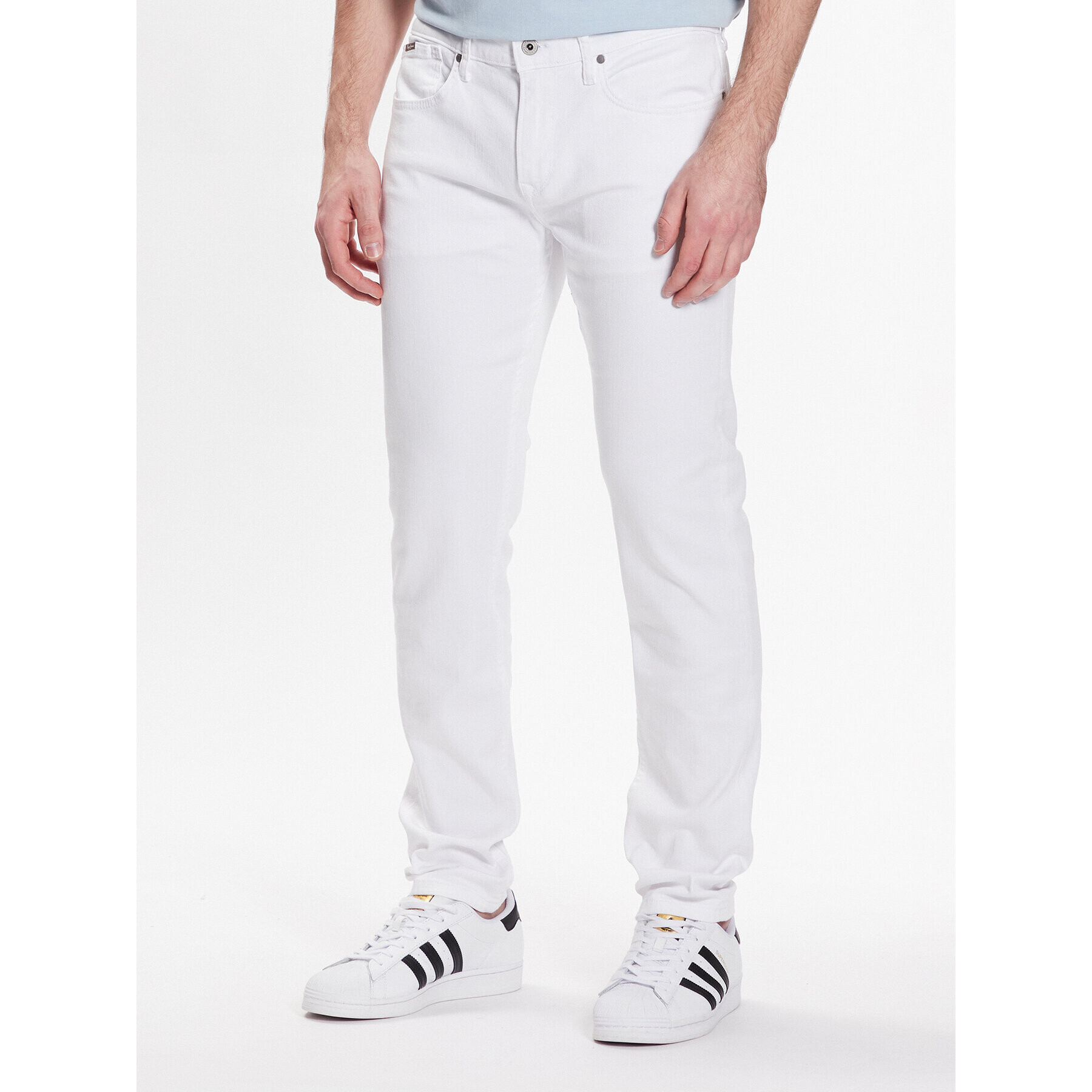 Pepe Jeans Blugi Hatch 5Pkt PM206524TA2 Alb Slim Fit - Pled.ro