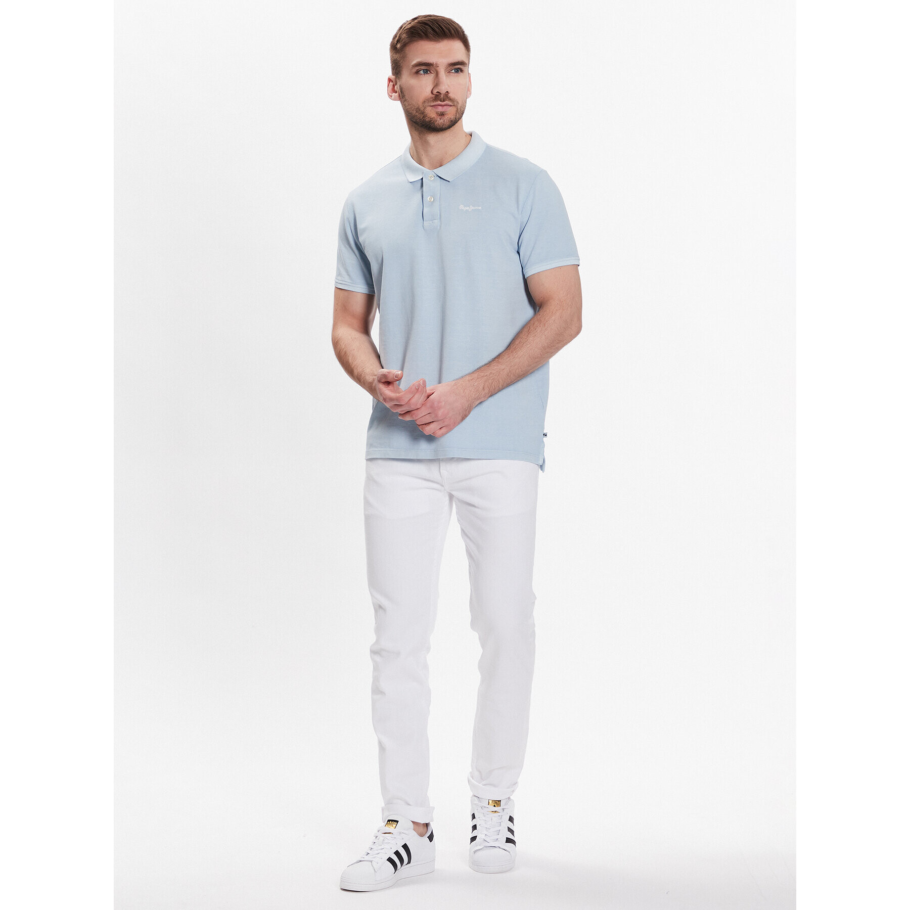 Pepe Jeans Blugi Hatch 5Pkt PM206524TA2 Alb Slim Fit - Pled.ro