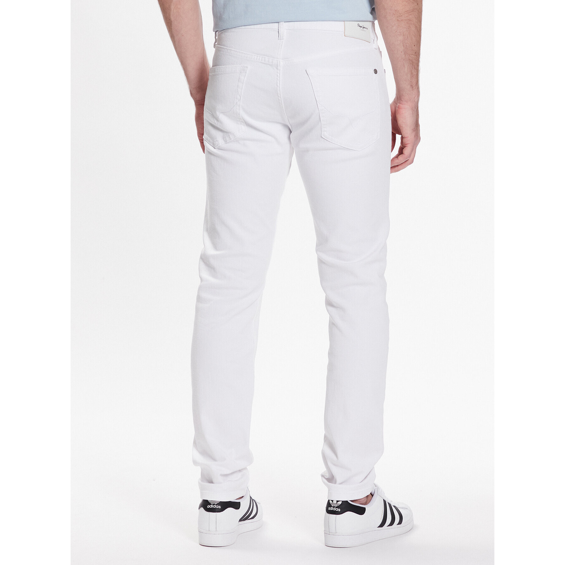 Pepe Jeans Blugi Hatch 5Pkt PM206524TA2 Alb Slim Fit - Pled.ro