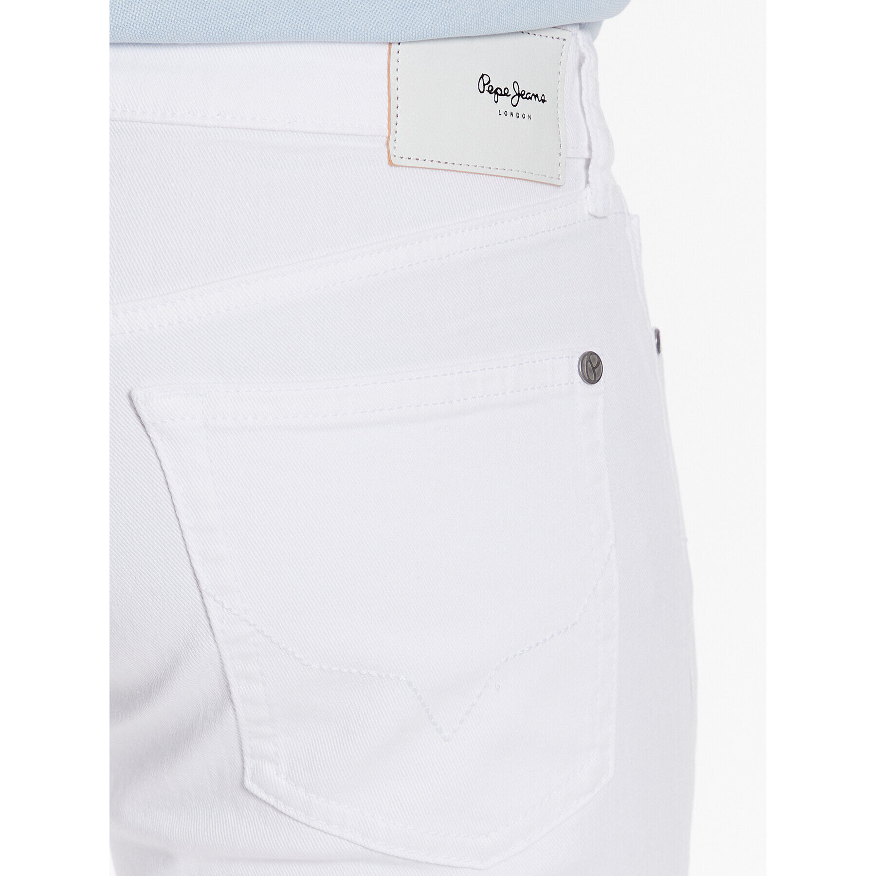 Pepe Jeans Blugi Hatch 5Pkt PM206524TA2 Alb Slim Fit - Pled.ro