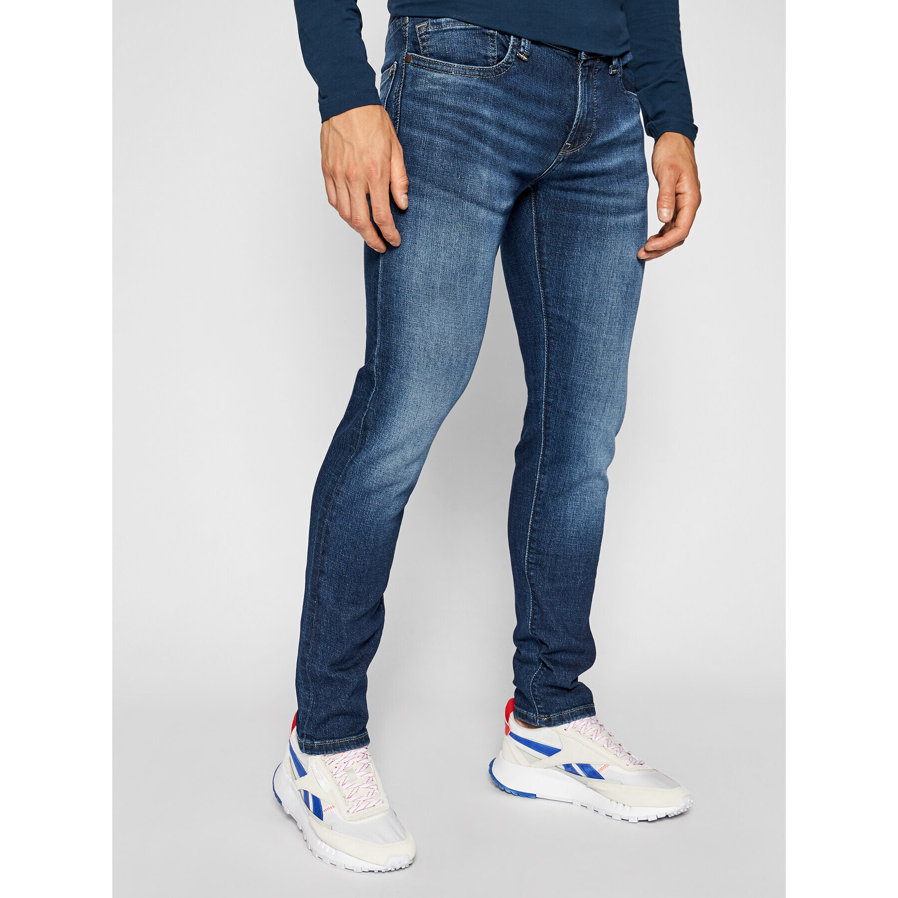 Pepe Jeans Blugi Hatch PM200823 Bleumarin Slim Fit - Pled.ro