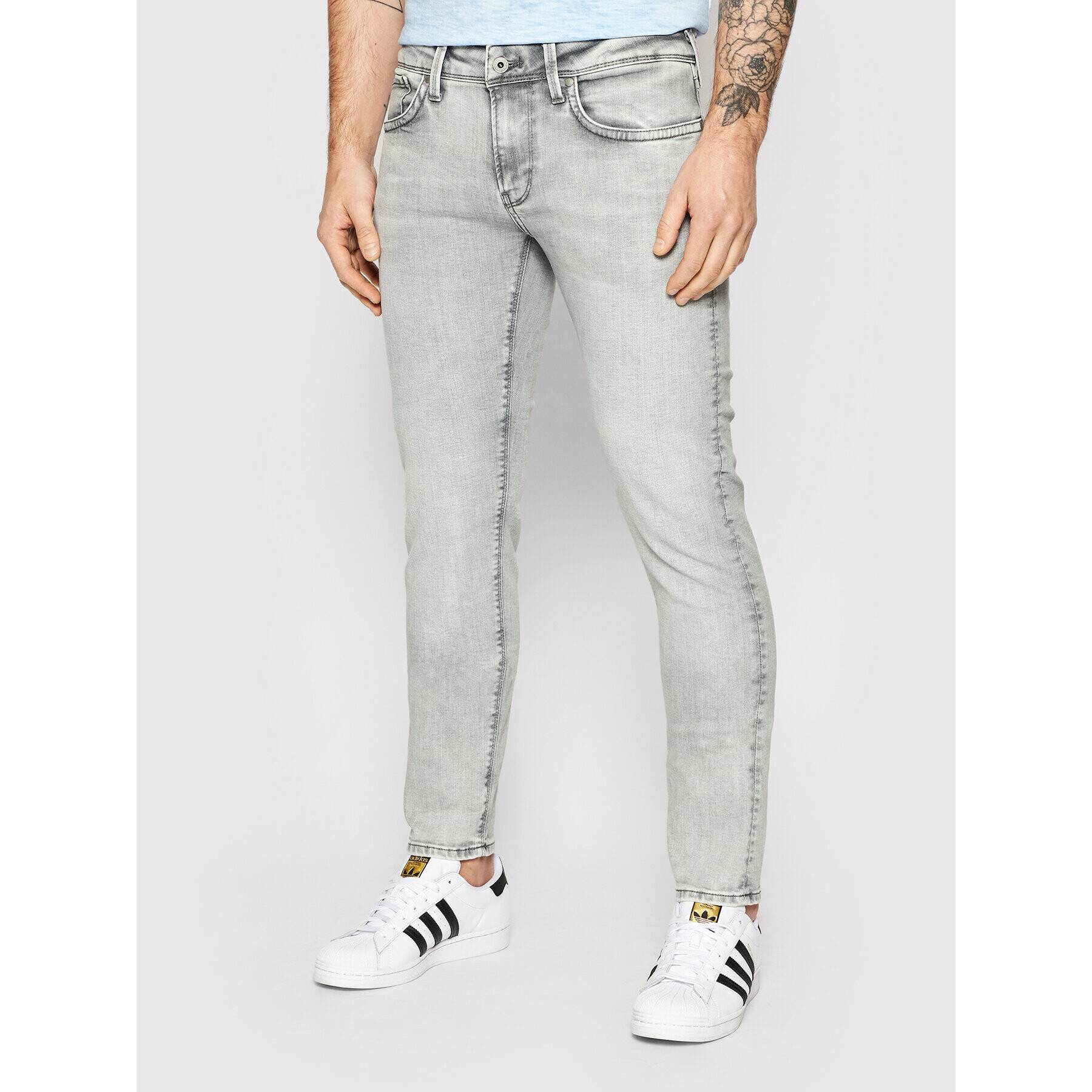 Pepe Jeans Blugi Hatch PM206322 Gri Slim Fit - Pled.ro