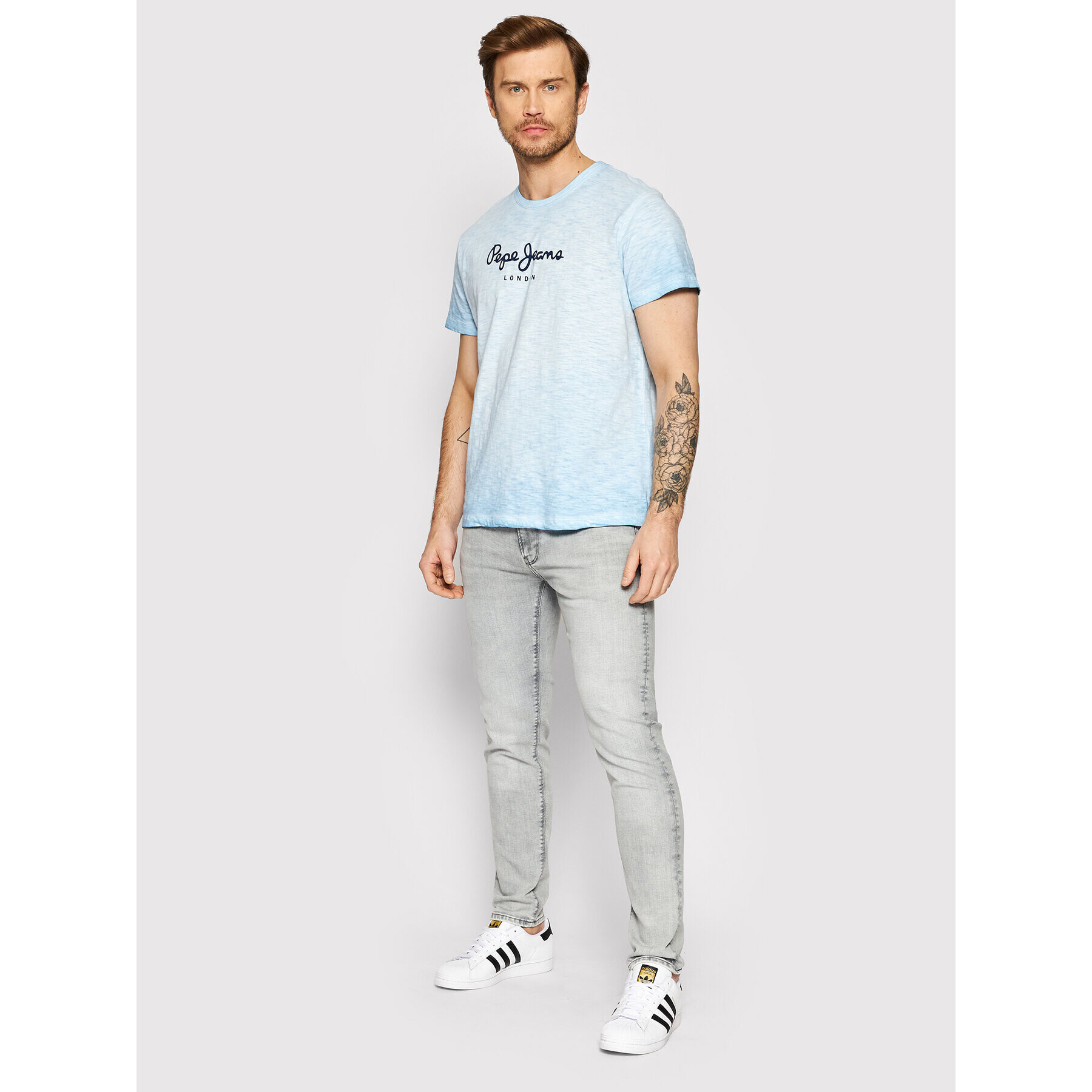 Pepe Jeans Blugi Hatch PM206322 Gri Slim Fit - Pled.ro