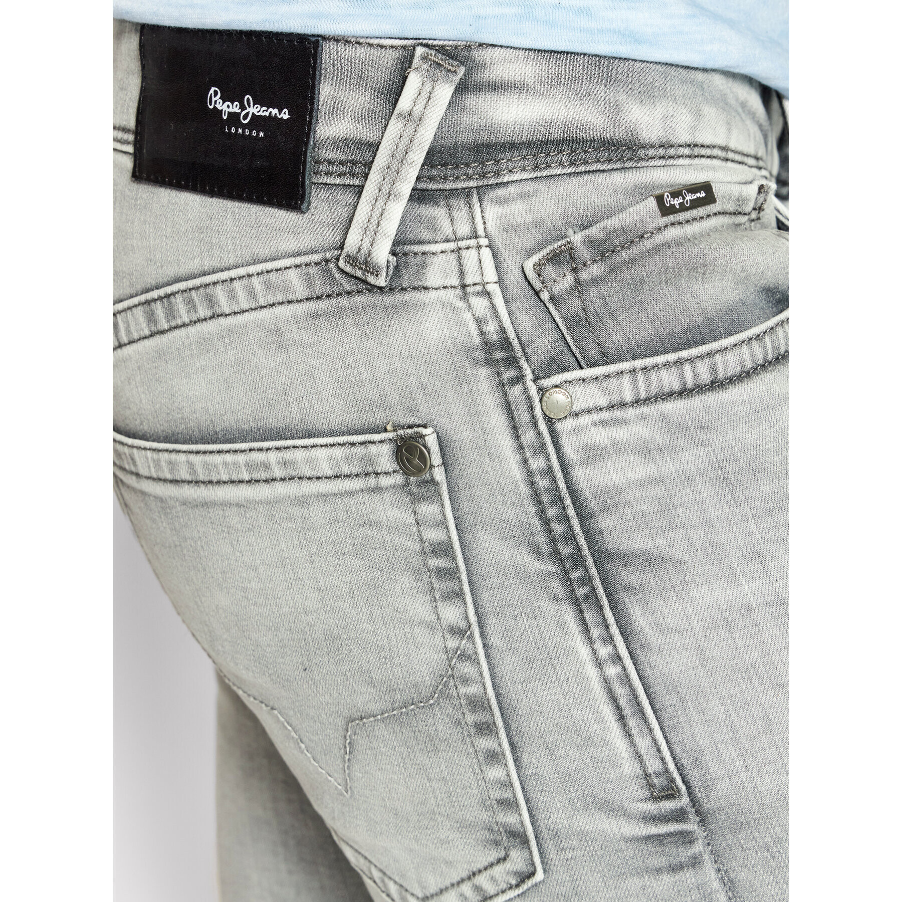 Pepe Jeans Blugi Hatch PM206322 Gri Slim Fit - Pled.ro