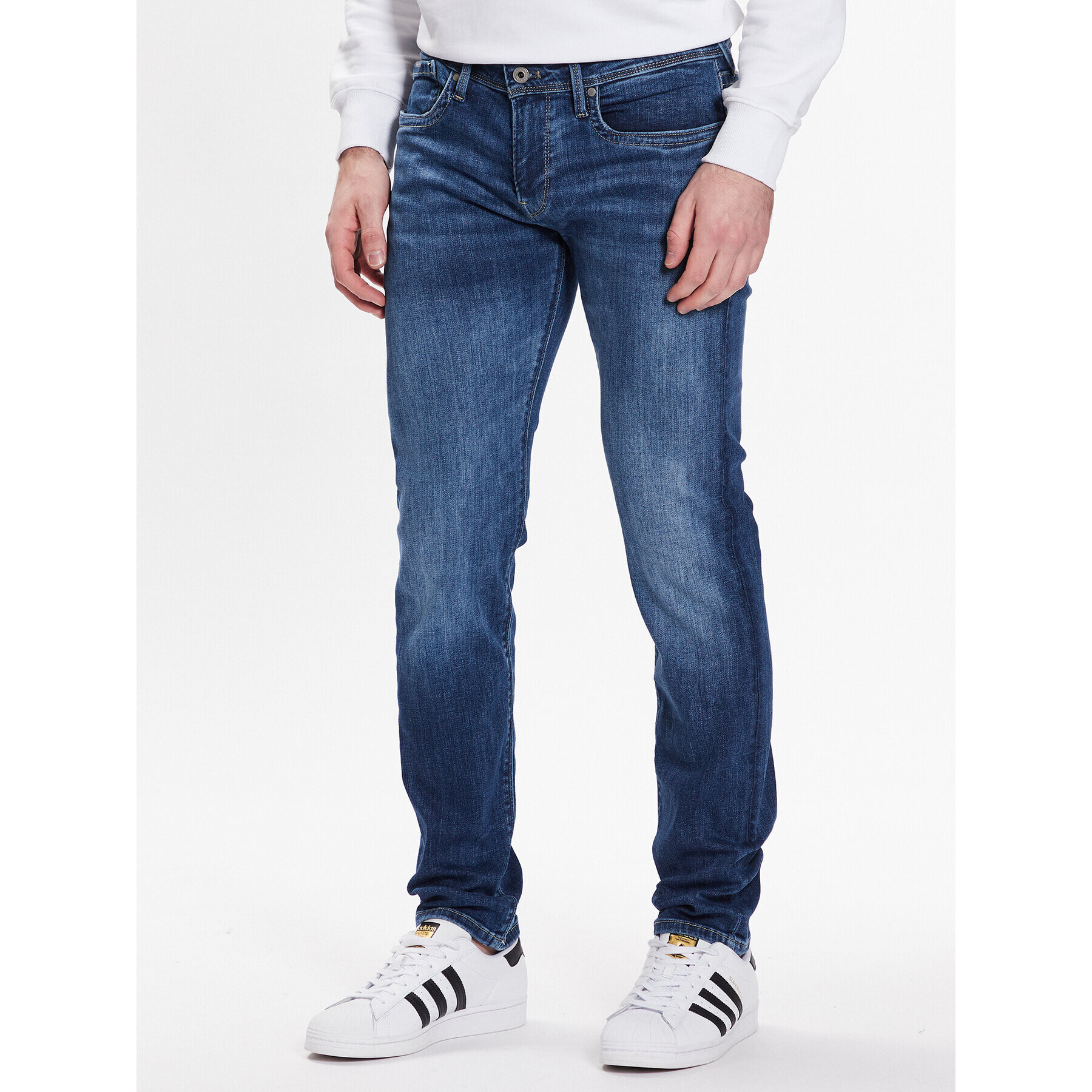 Pepe Jeans Blugi Hatch PM206322HN0 Albastru Slim Fit - Pled.ro