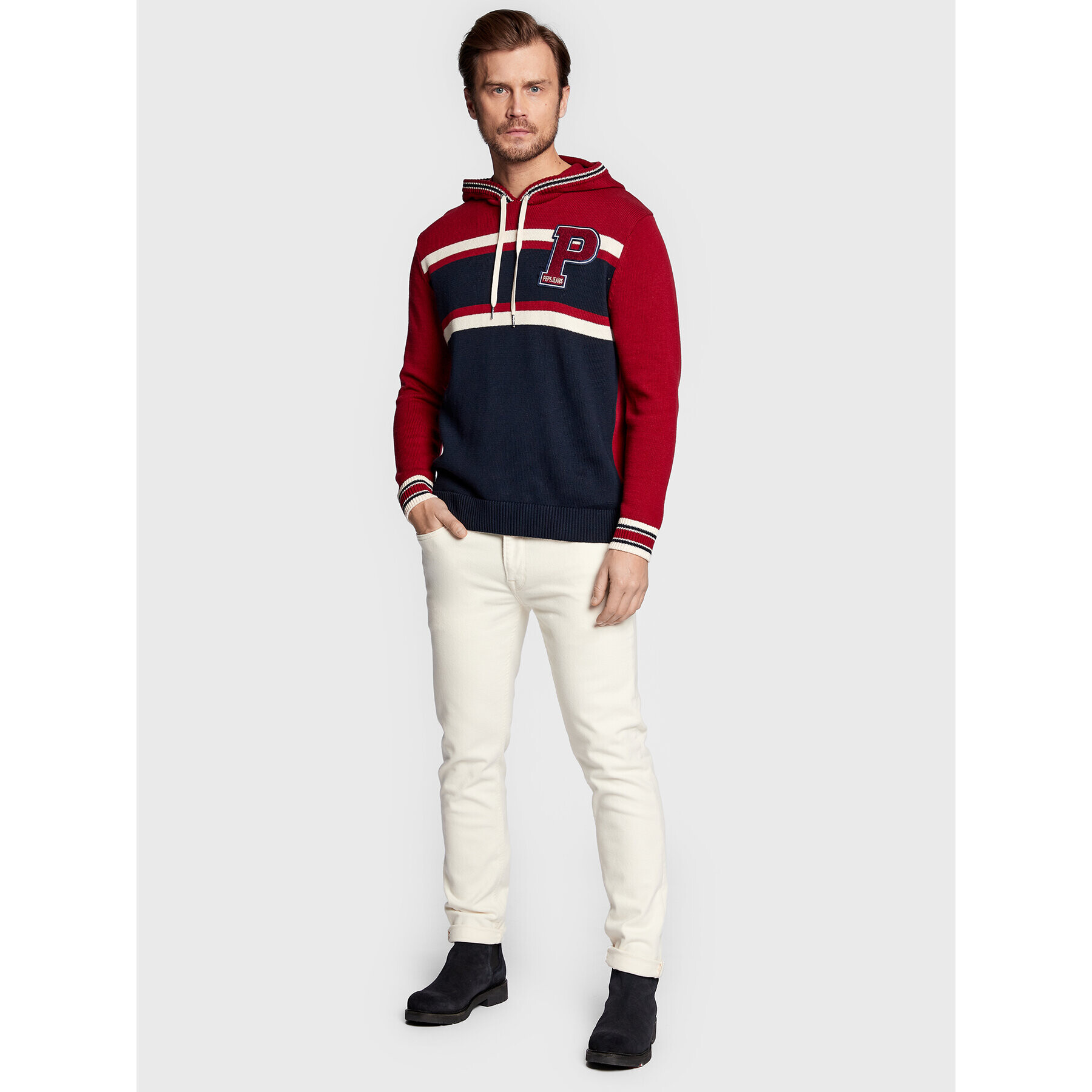 Pepe Jeans Blugi Hatch PM206323 Écru Slim Fit - Pled.ro