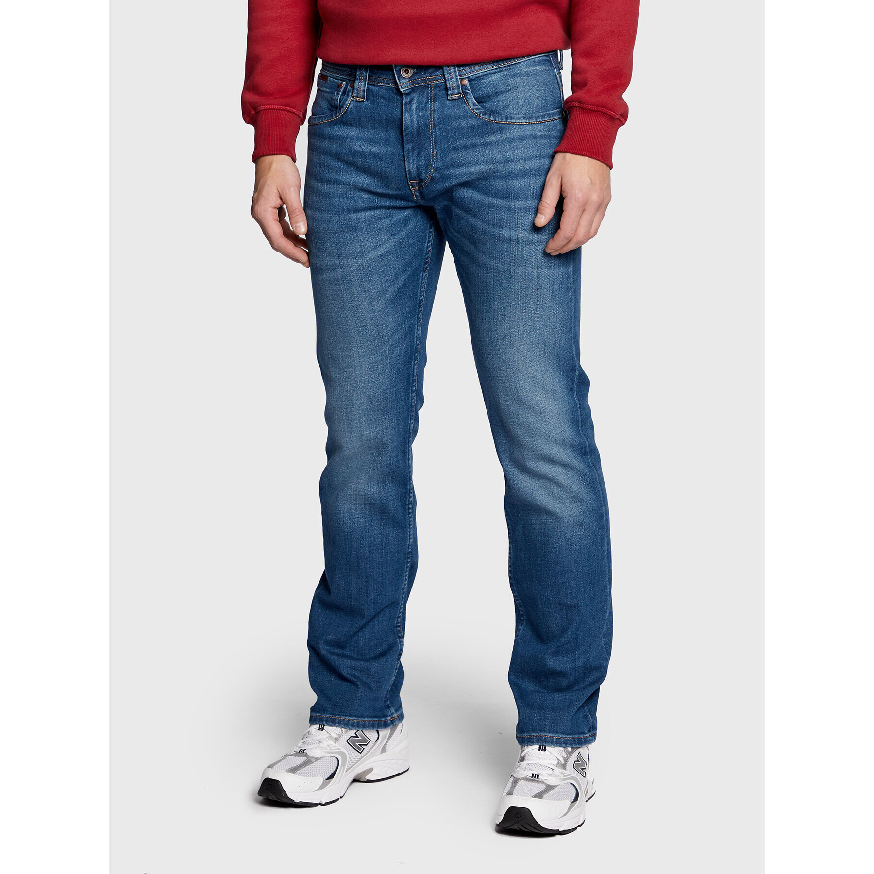 Pepe Jeans Blugi Kingston PM206468 Albastru Relaxed Fit - Pled.ro