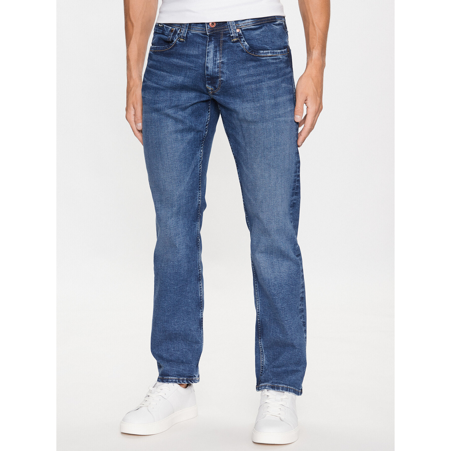 Pepe Jeans Blugi Kingston PM206468 Albastru Relaxed Fit - Pled.ro