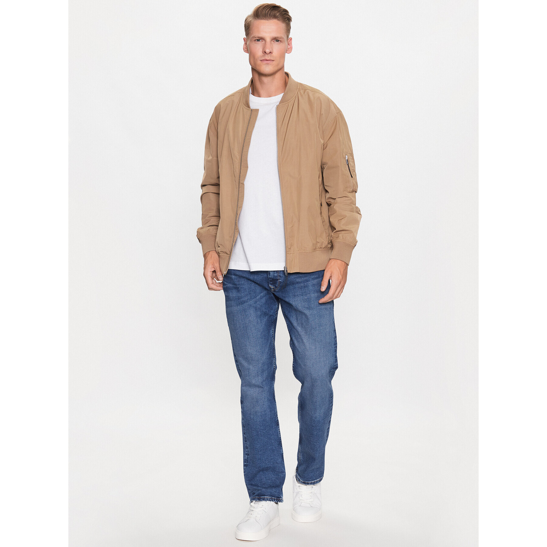 Pepe Jeans Blugi Kingston PM206468 Albastru Relaxed Fit - Pled.ro