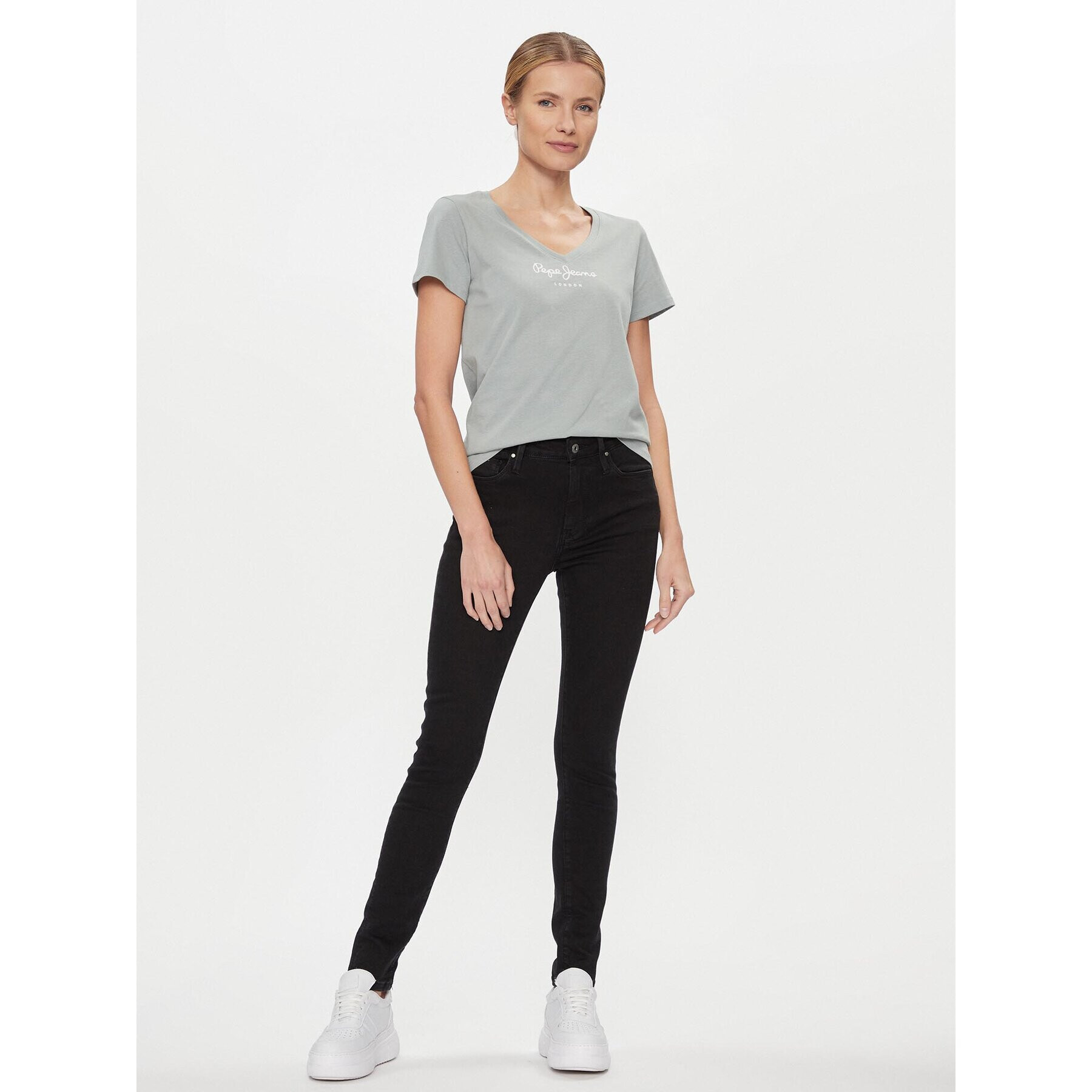 Pepe Jeans Blugi PL204584XG6 Negru Skinny Fit - Pled.ro