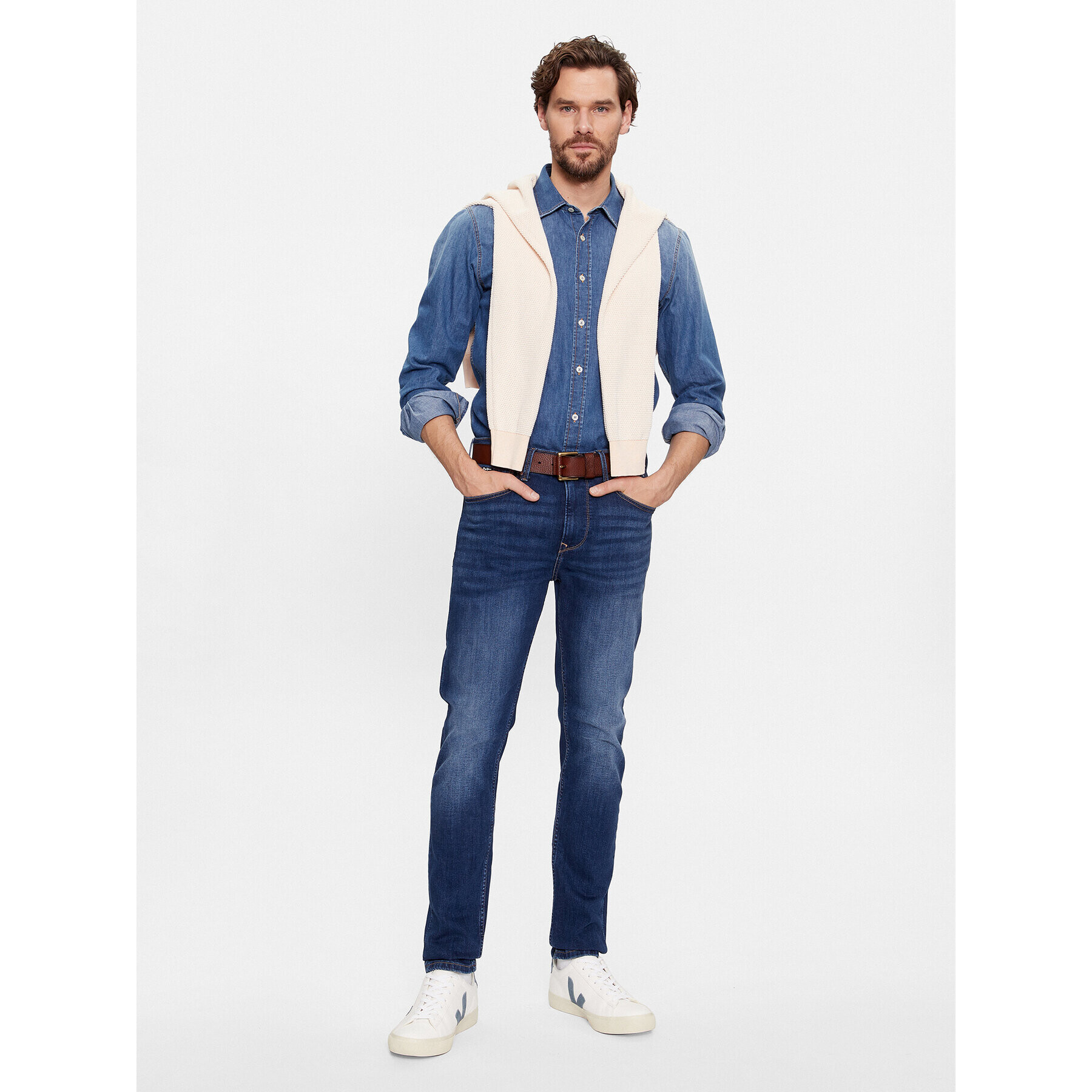 Pepe Jeans Blugi PM207387 Albastru Skinny Fit - Pled.ro