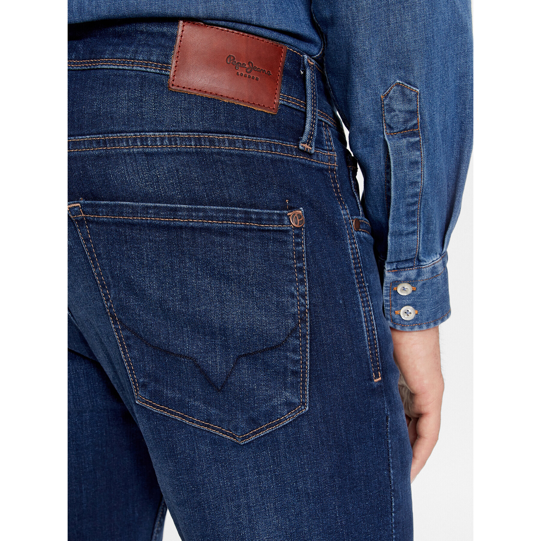 Pepe Jeans Blugi PM207387 Albastru Skinny Fit - Pled.ro