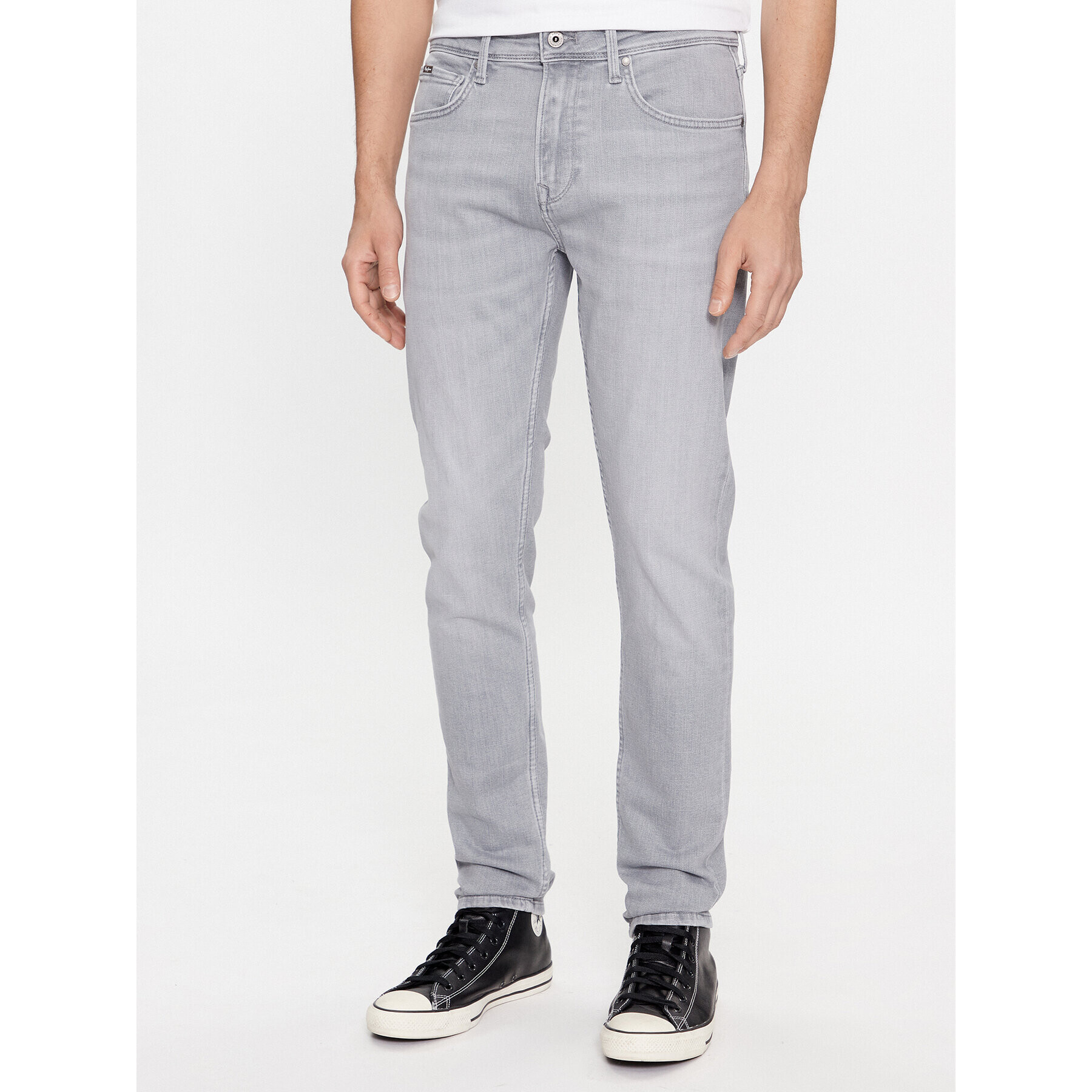 Pepe Jeans Blugi PM207387 Gri Skinny Fit - Pled.ro