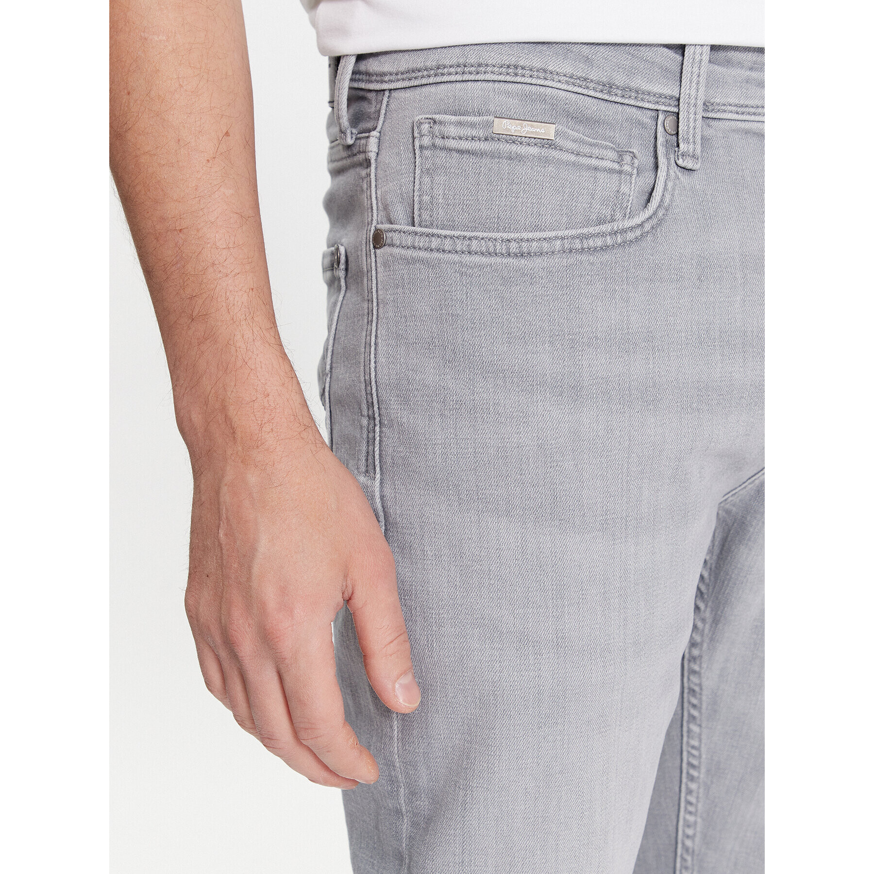 Pepe Jeans Blugi PM207387 Gri Skinny Fit - Pled.ro