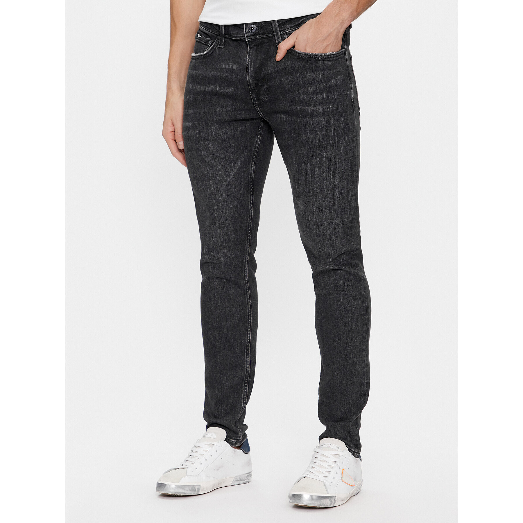 Pepe Jeans Blugi PM207387 Gri Skinny Fit - Pled.ro