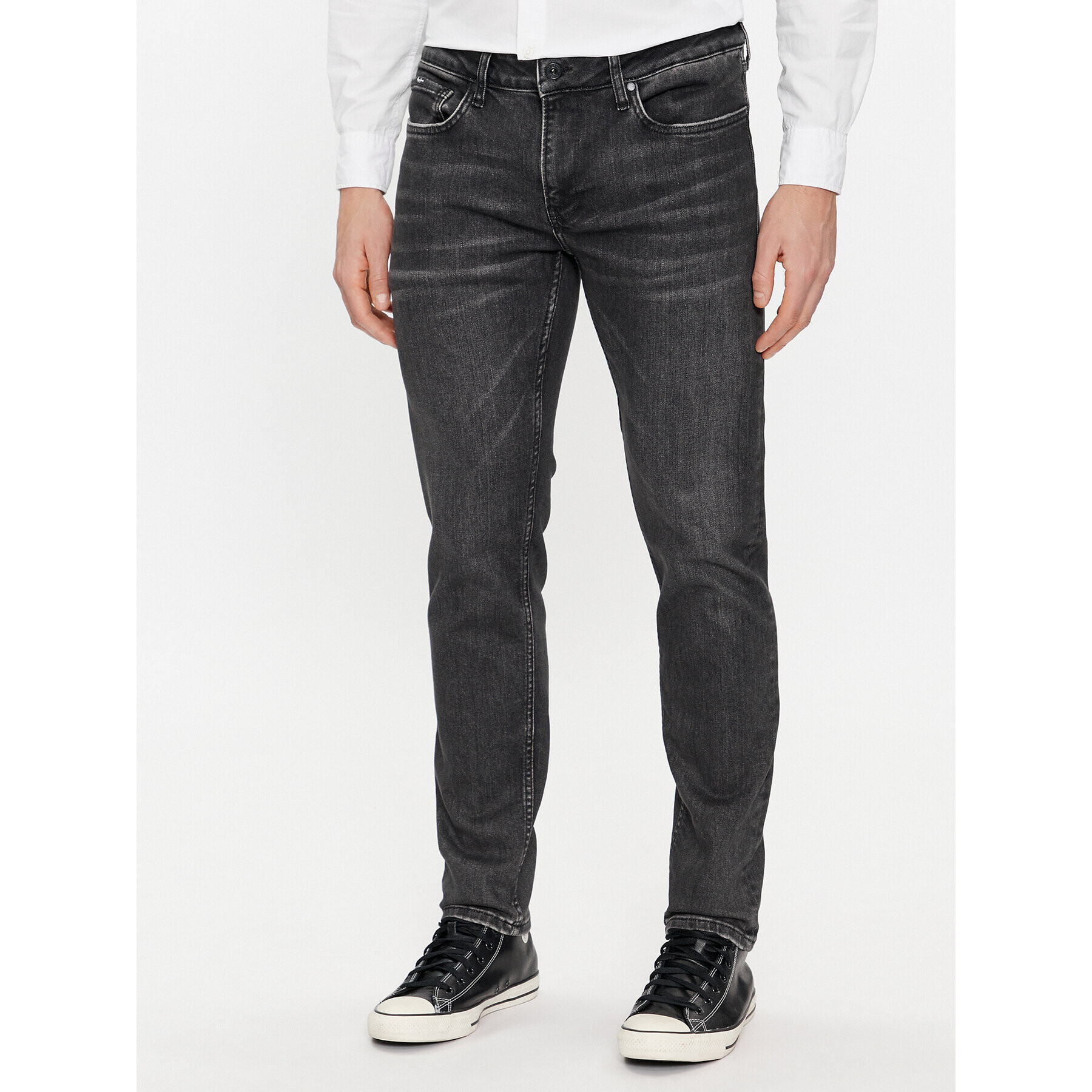 Pepe Jeans Blugi PM207388 Negru Slim Fit - Pled.ro