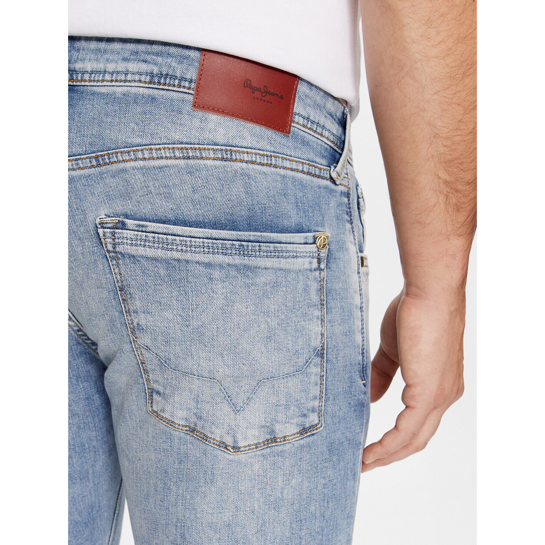 Pepe Jeans Blugi PM207390MN5 Albastru Slim Taper Fit - Pled.ro