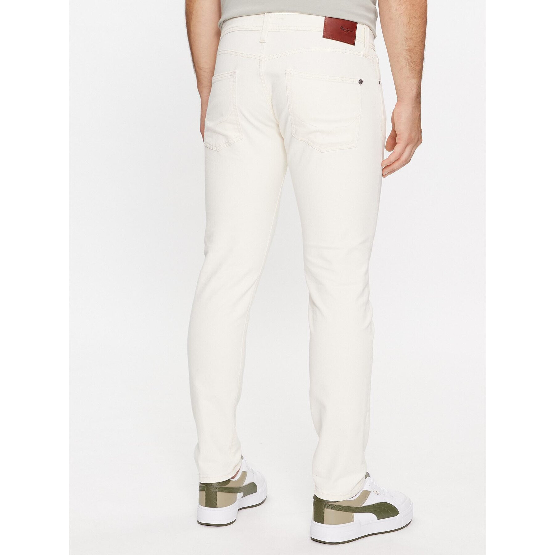 Pepe Jeans Blugi PM207390WI5 Écru Tapered Fit - Pled.ro