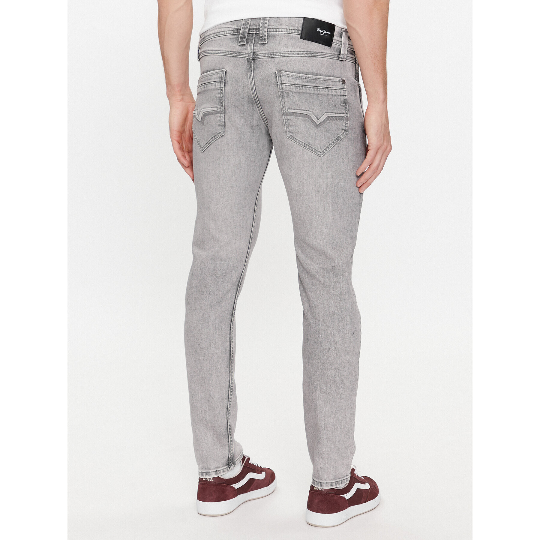 Pepe Jeans Blugi PM207391 Gri Tapered Fit - Pled.ro