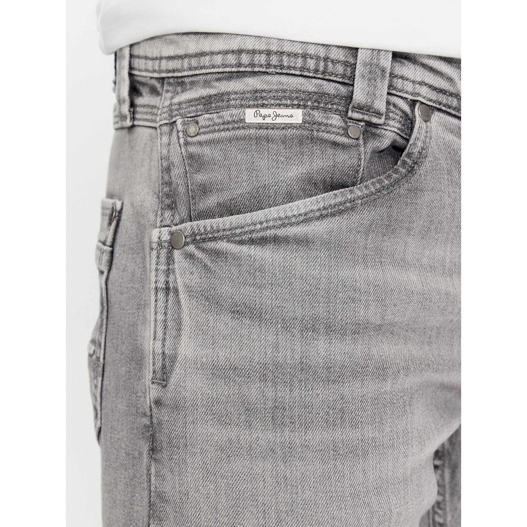 Pepe Jeans Blugi PM207391 Gri Tapered Fit - Pled.ro