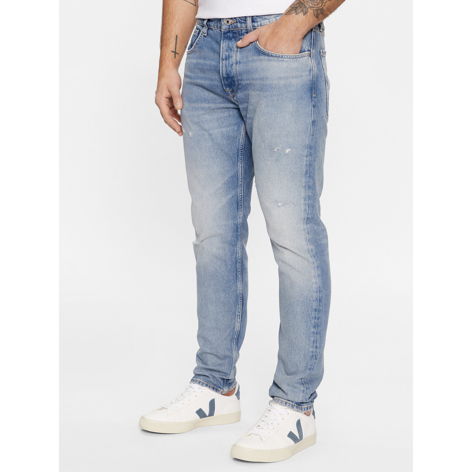 Pepe Jeans Blugi PM207392RH1 Albastru Slim Taper Fit - Pled.ro