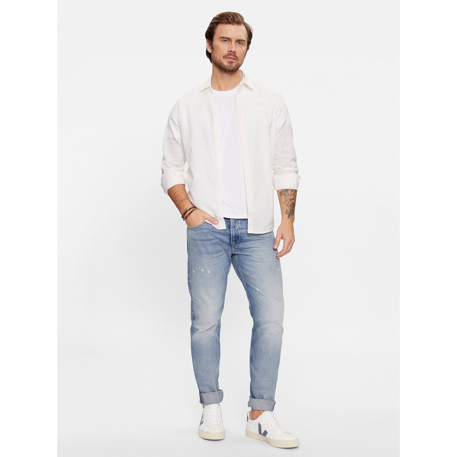 Pepe Jeans Blugi PM207392RH1 Albastru Slim Taper Fit - Pled.ro